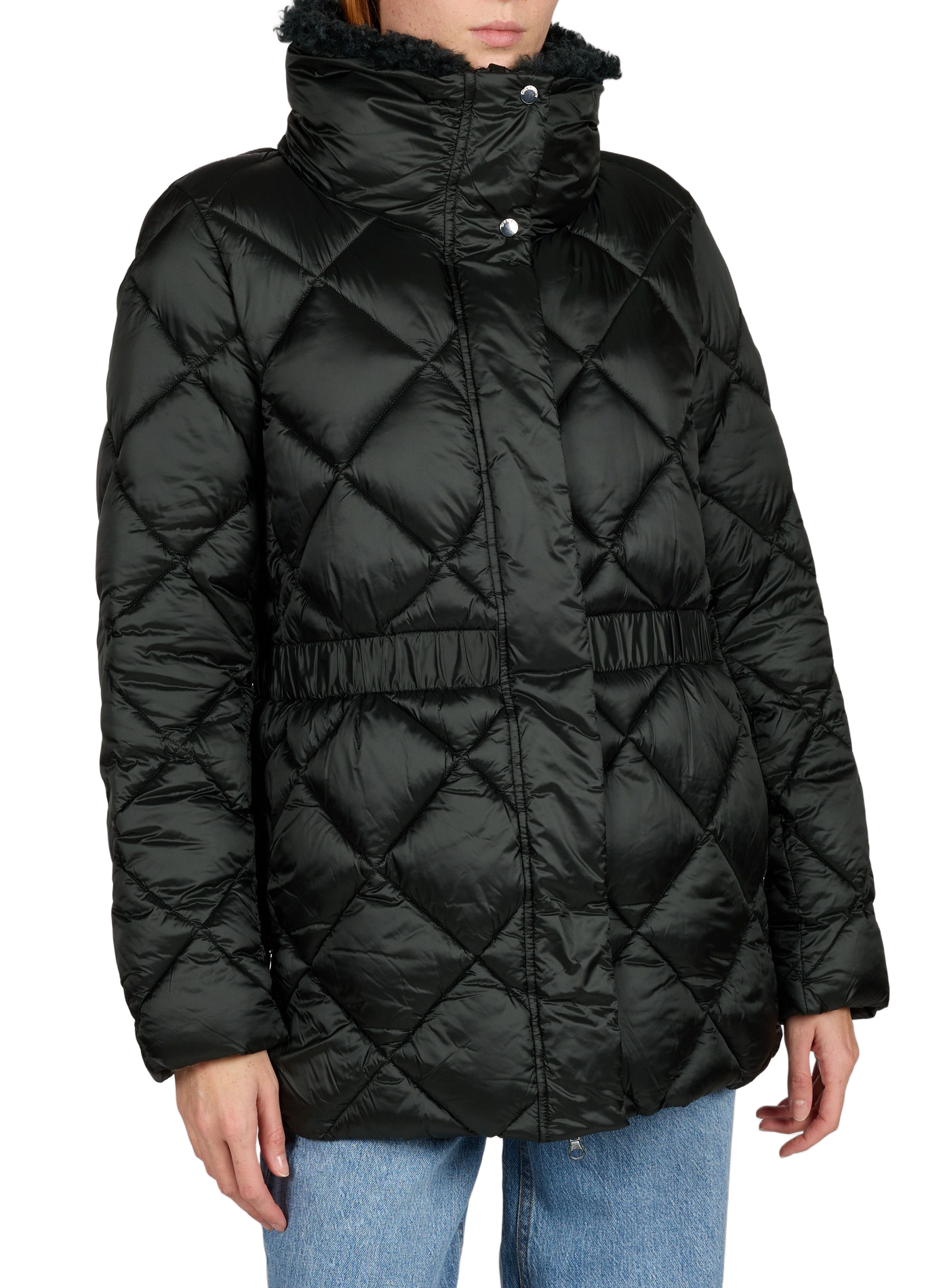 Gerade Daunenjacke mit Stehkragen SAVE THE DUCK Khaki
