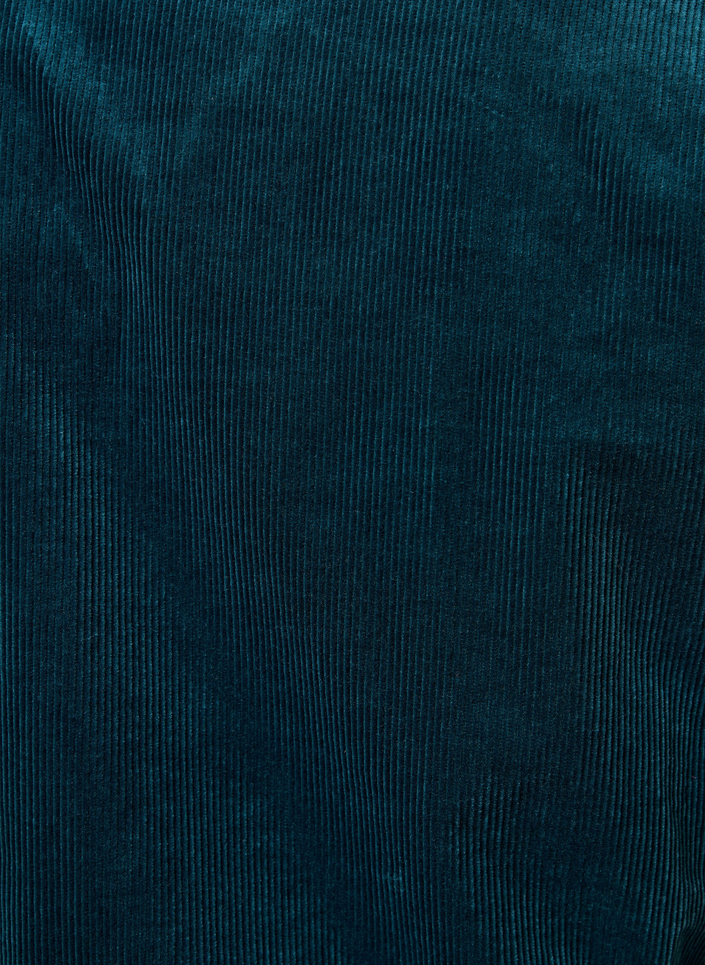 Kort jasje van ribfluweel in een katoenmix LA FEE MARABOUTEE Blauw