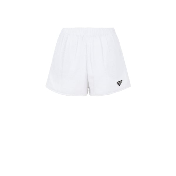 Short en coton effet éponge