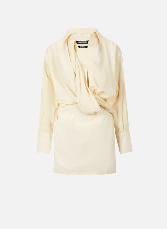 La robe Agui en coton Beige by JACQUEMUS JACQUEMUS La robe Agui en coton Beige