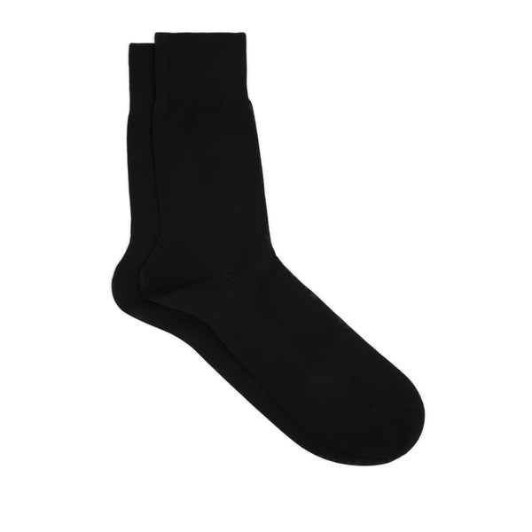 Falke Paisley Mid-calf Cotton-blend Socks In Black