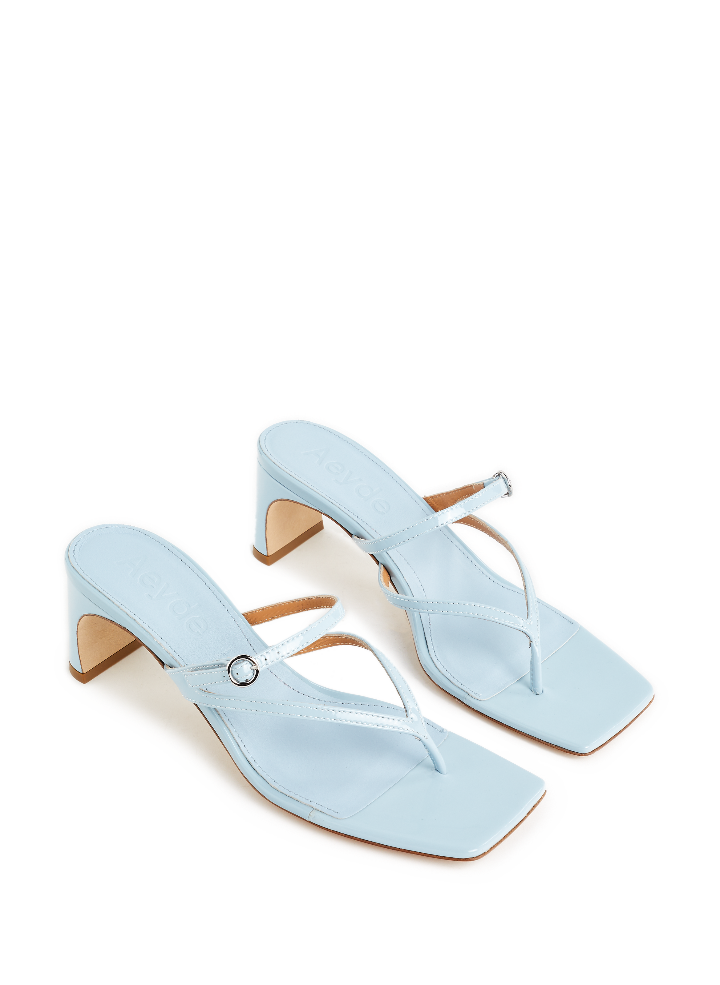 Giselle leather heeled sandals AEYDE Blue