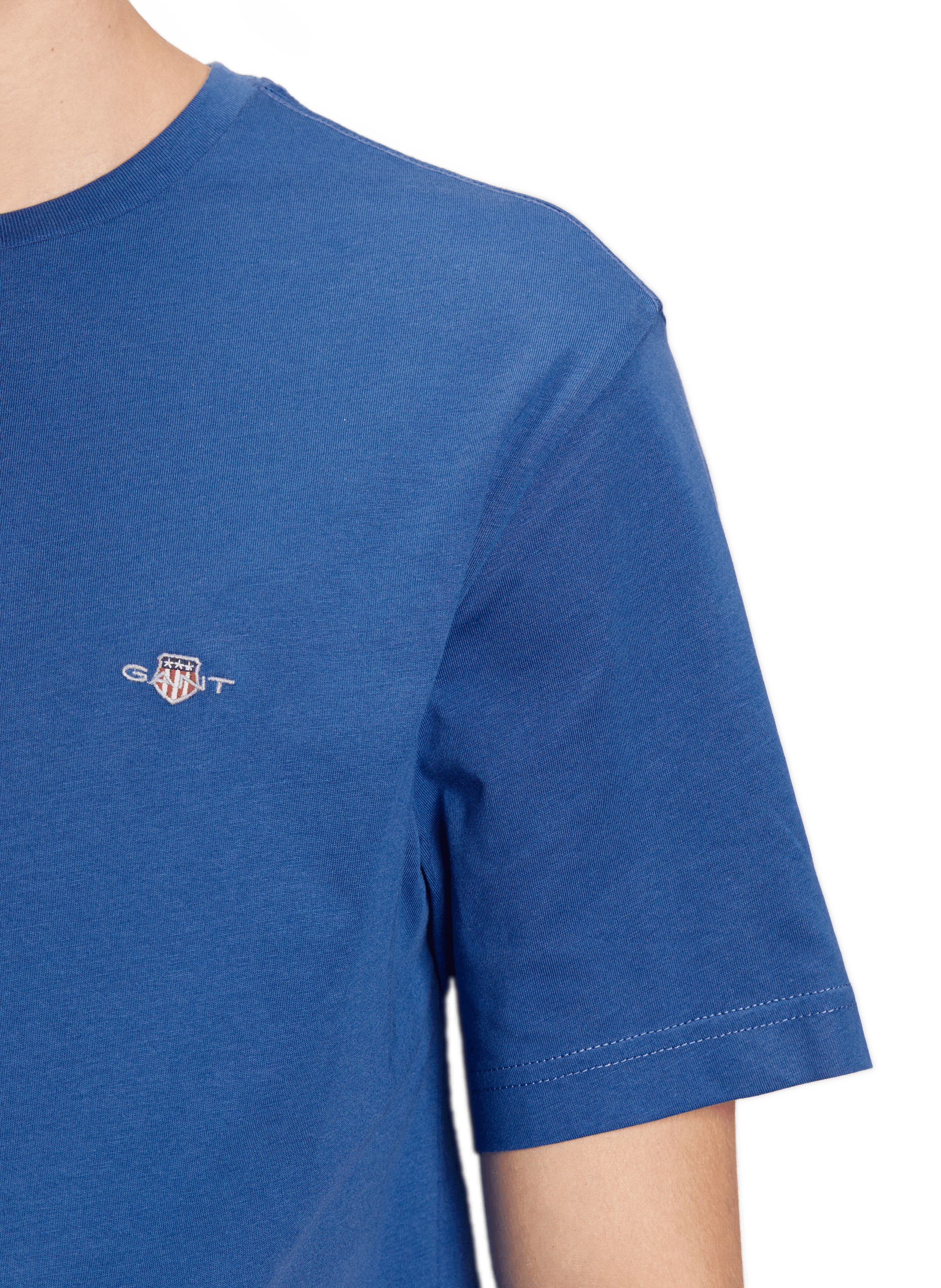 Plain Cotton T-shirt GANT Blue