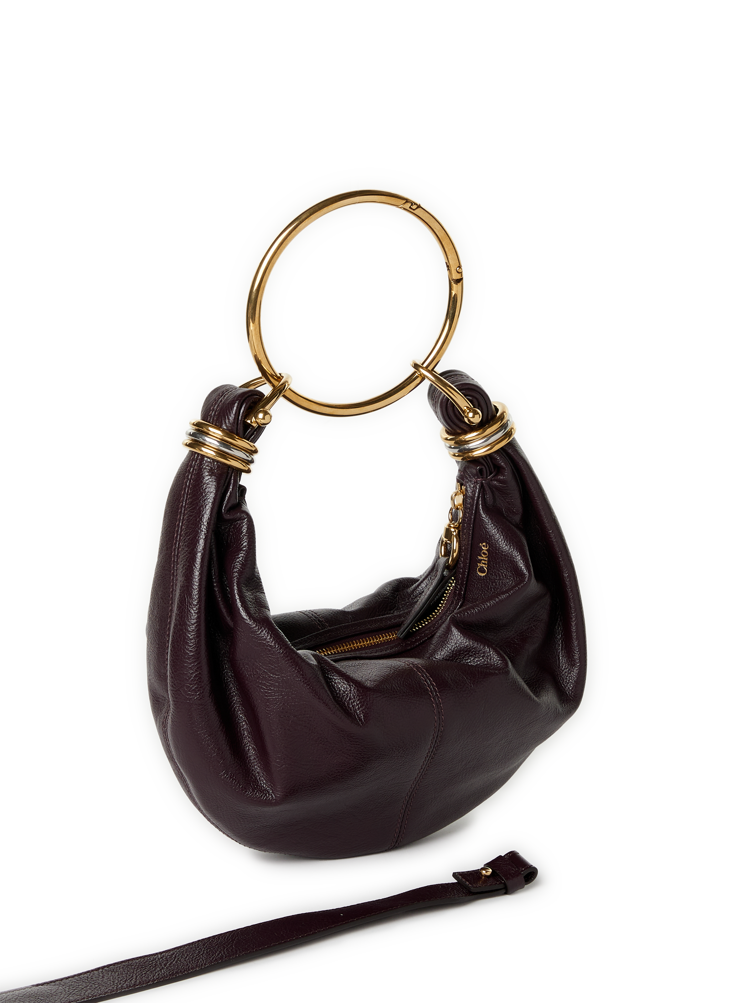 Petit sac Hobo Bracelet en cuir CHLOÉ Rouge