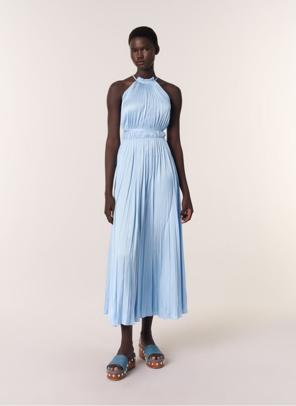 Robe longue évasée Bleu by MAJE MAJE Robe longue évasée Bleu