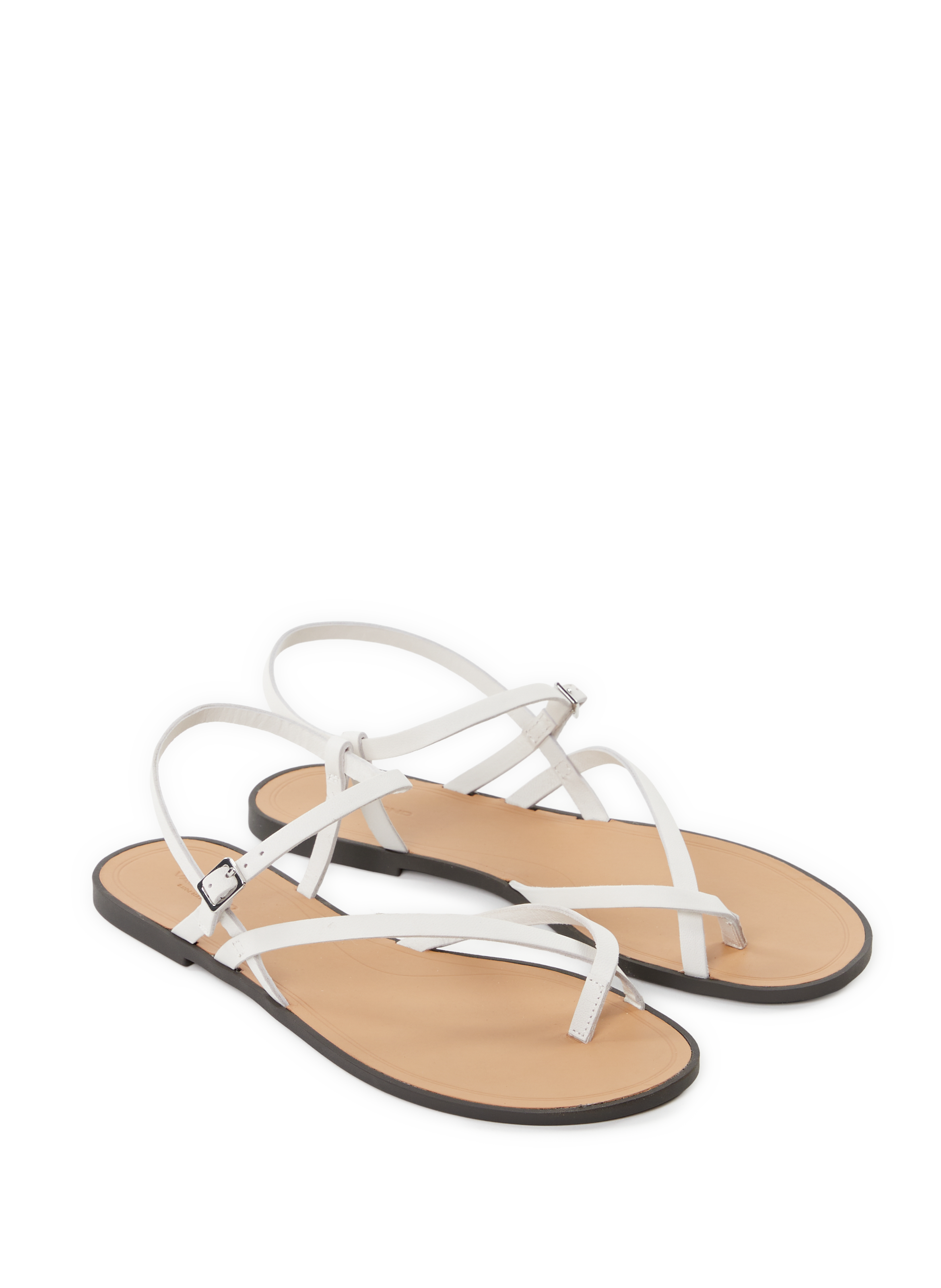Flat leather sandals VAGABOND SHOEMAKERS White