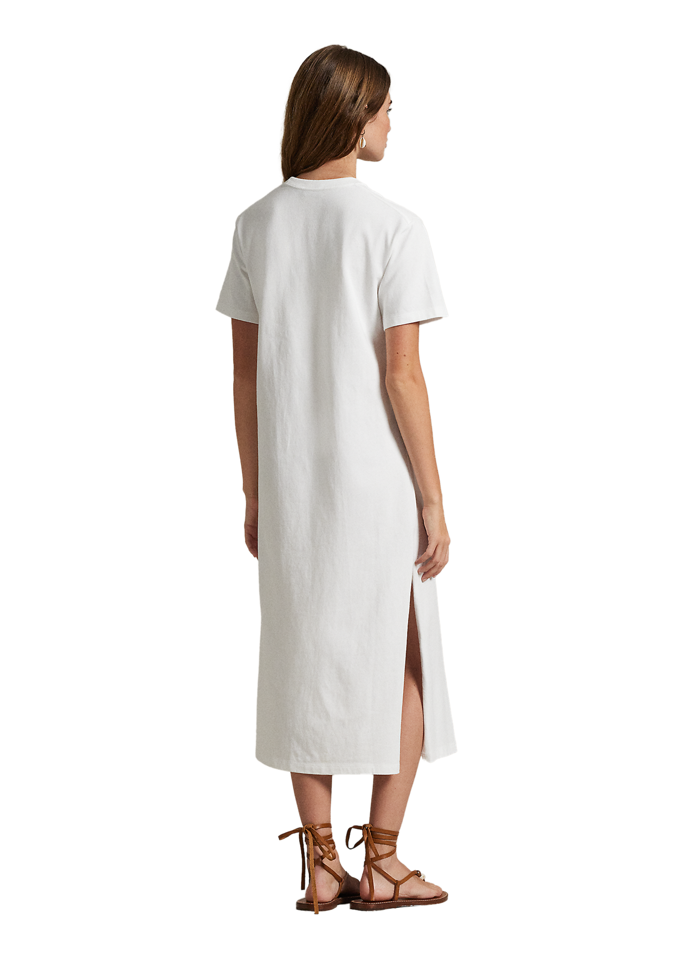 Robe longue en coton  POLO RALPH LAUREN Blanc