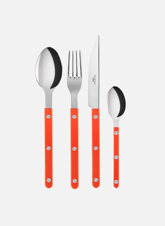 Set de 4 couverts de table, bistrot pearly Orange by SABRE PARIS SABRE PARIS Set de 4 couverts de table, bistrot pearly Orange