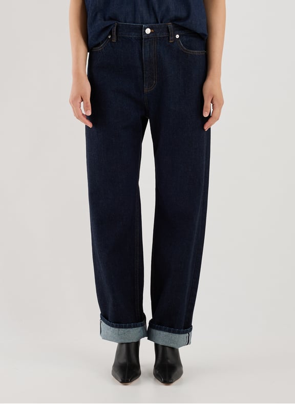 Straight leg jeans with cuffs Blue by TIBI TIBI Straight leg jeans with cuffs Blue