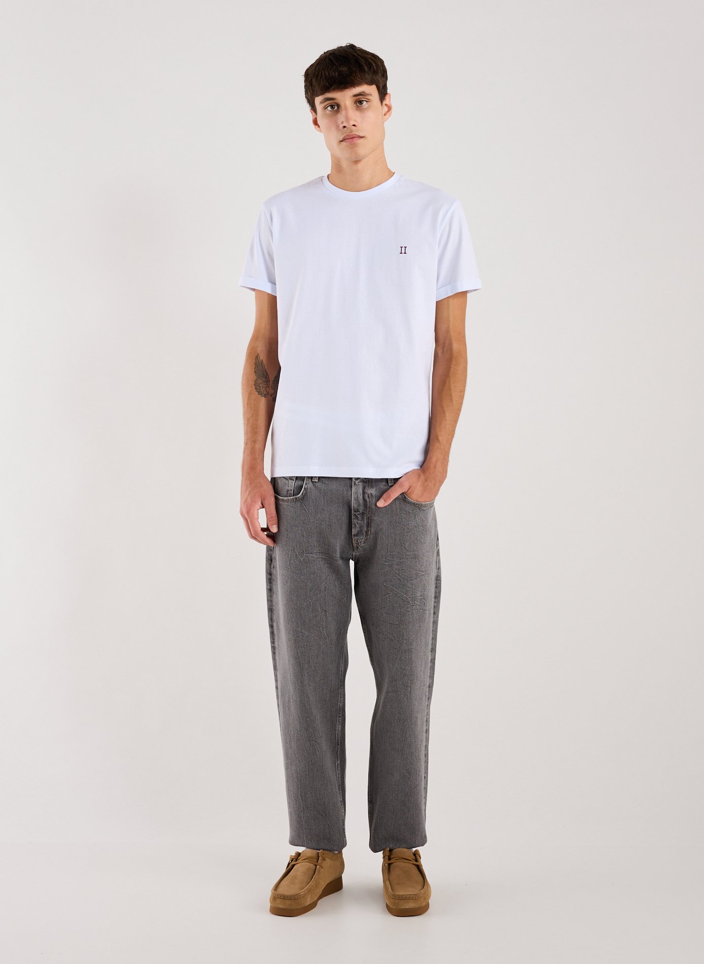 T-shirt brodé en coton LES DEUX Blanc