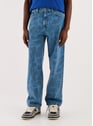 Jean imprimé fleuri en coton | Bleu by CARHARTT WIP CARHARTT WIP Jean imprimé fleuri en coton | Bleu