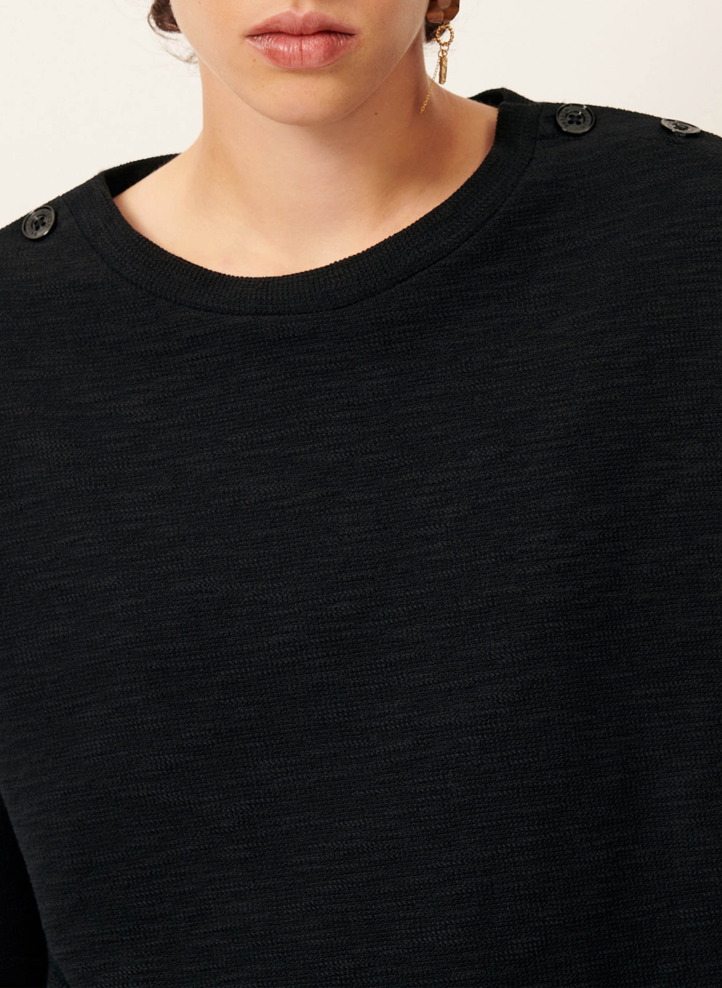 Pull col rond en coton mélangé austin SESSUN Noir