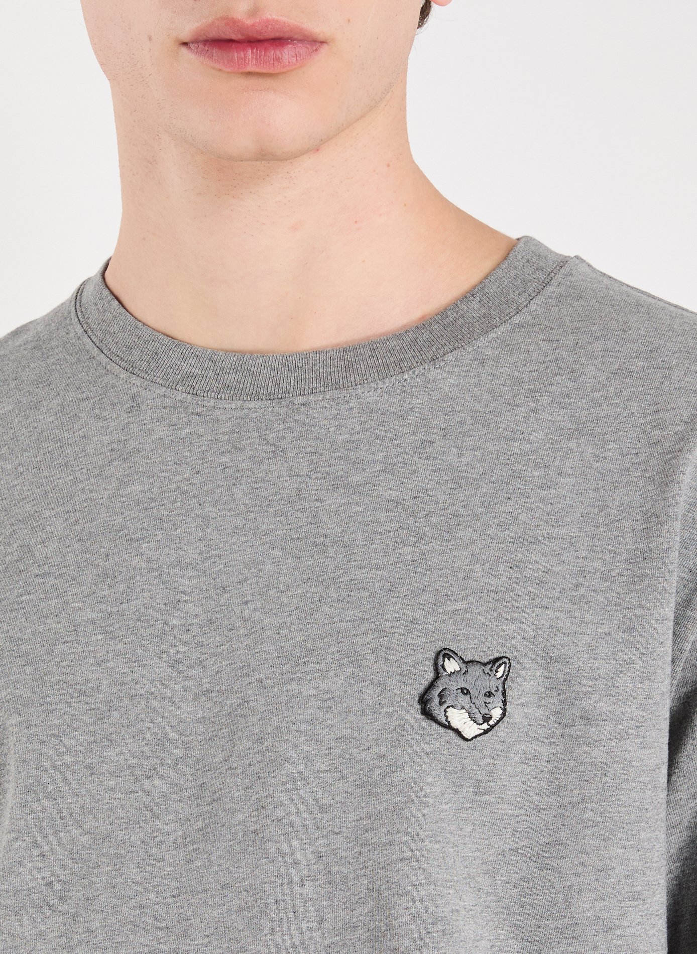 Cotton T-shirt Grey Fox Comfort MAISON KITSUNÉ Grey
