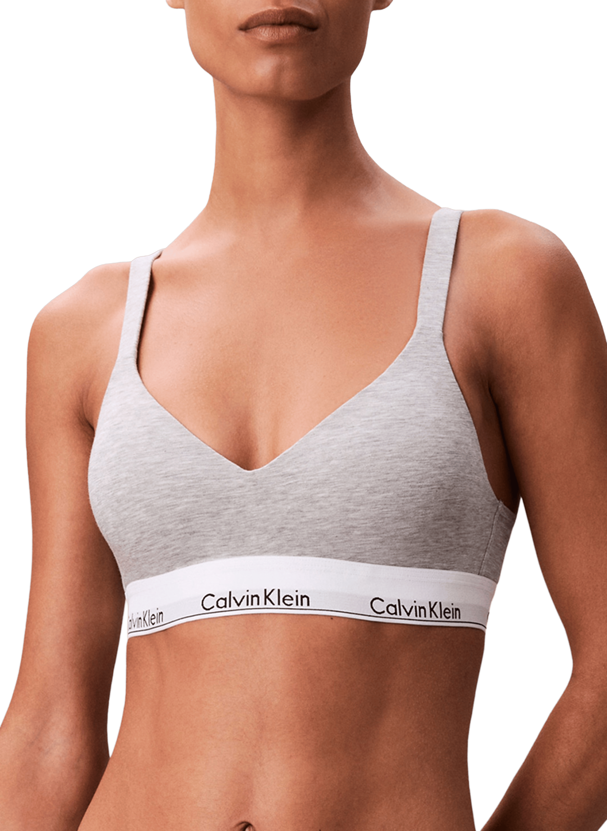 Brassière en coton mélangé Gris by CALVIN KLEIN CALVIN KLEIN Brassière en coton mélangé Gris