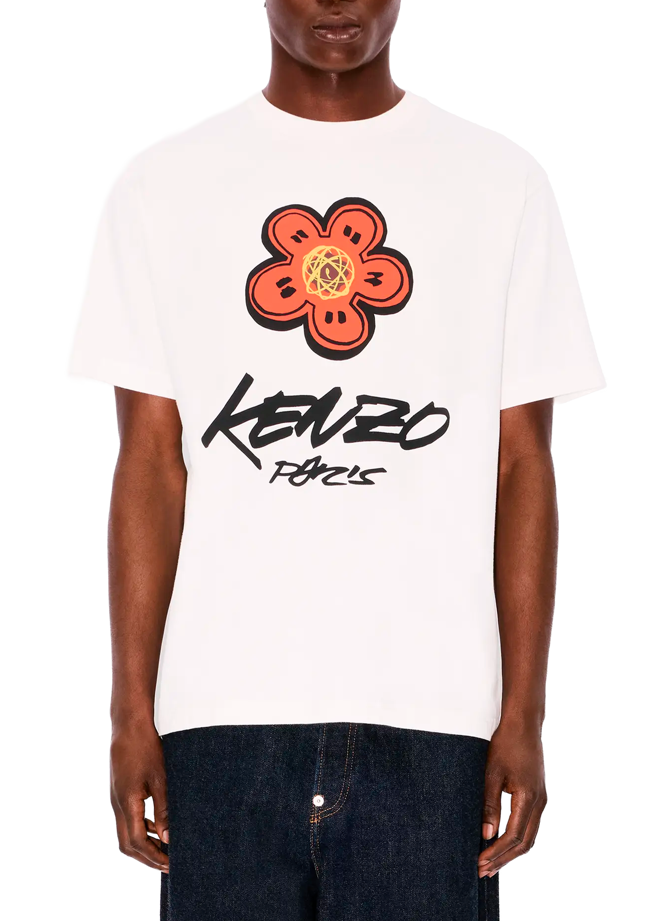 KENZO T-shirt imprimé en coton Blanc