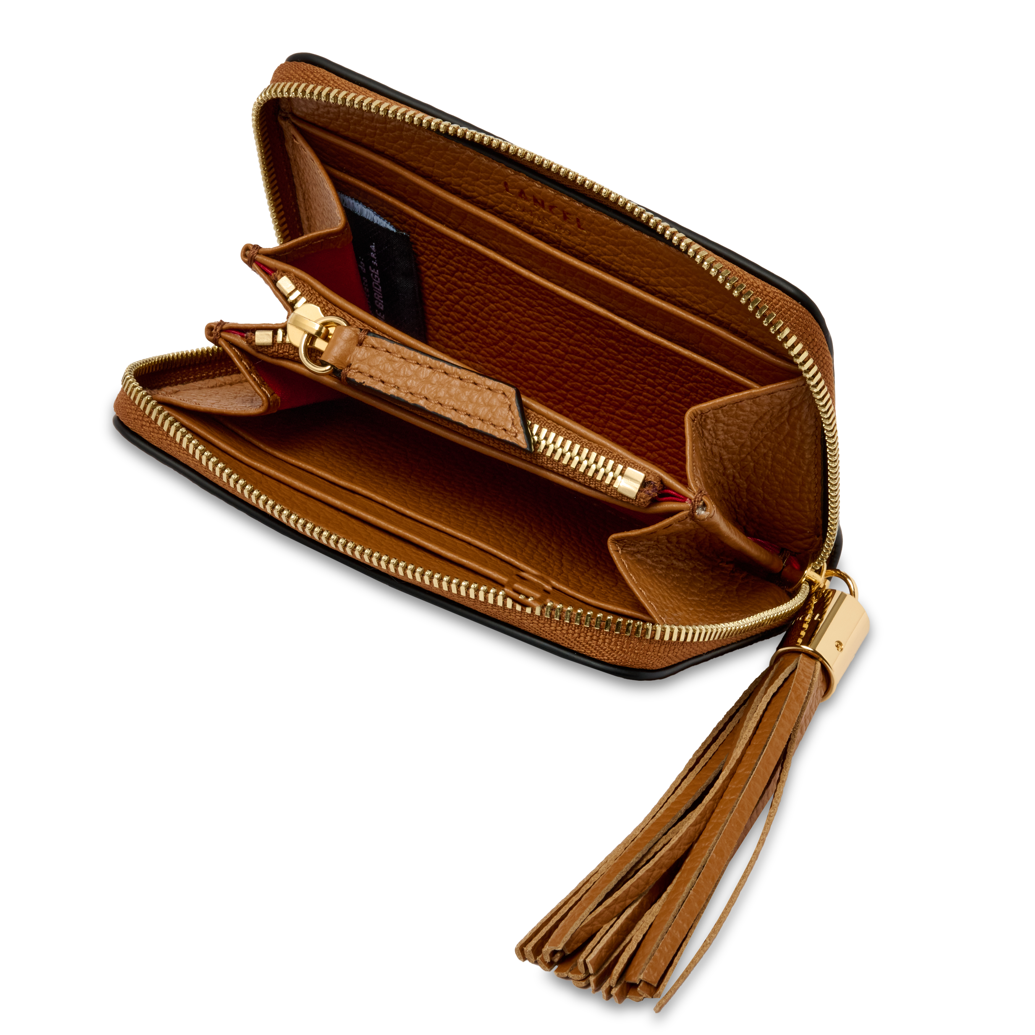 Portefeuille zippé premier flirt de lancel en cuir LANCEL Marron