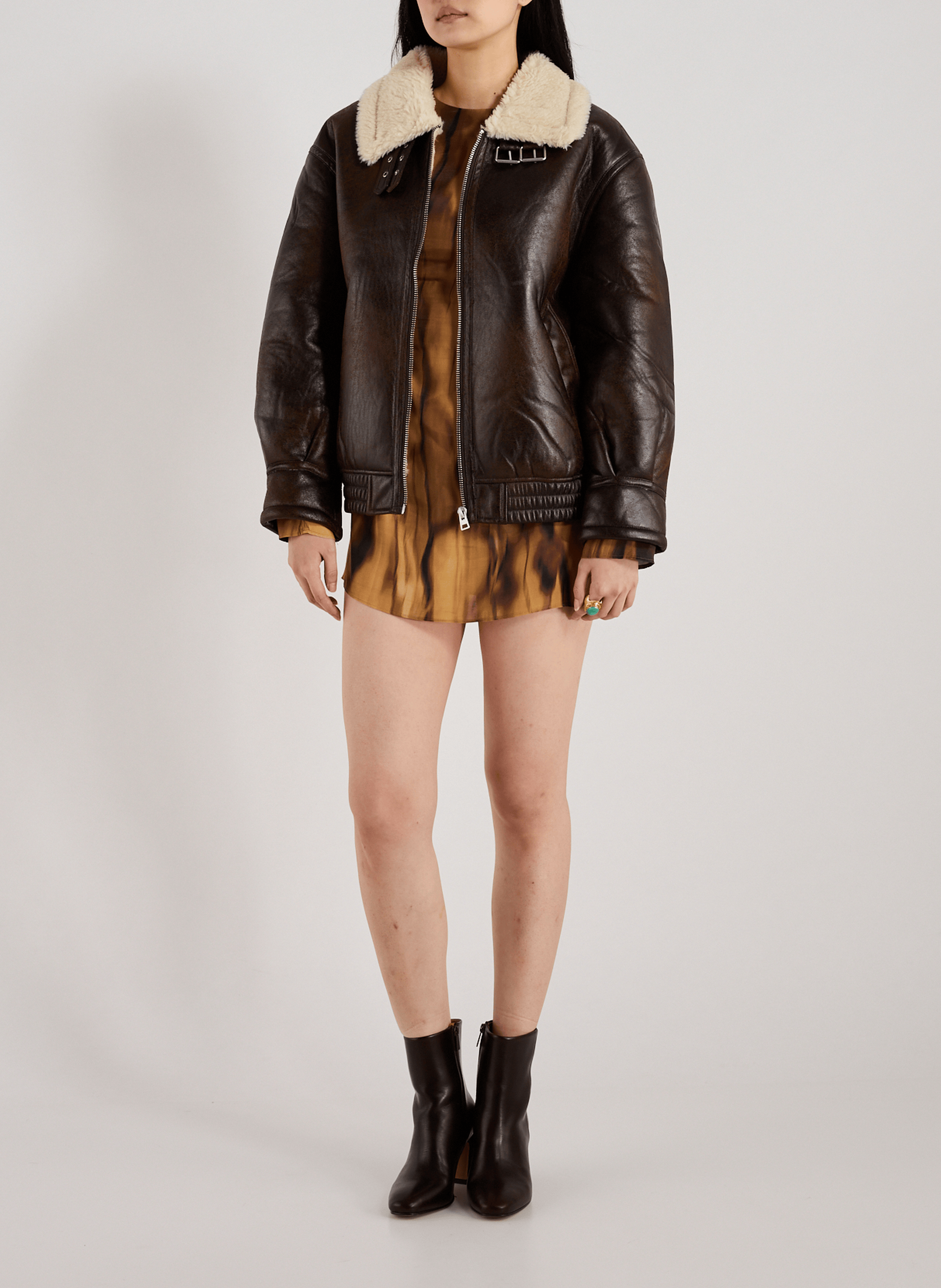 Textured bomber TOPSHOP Brown