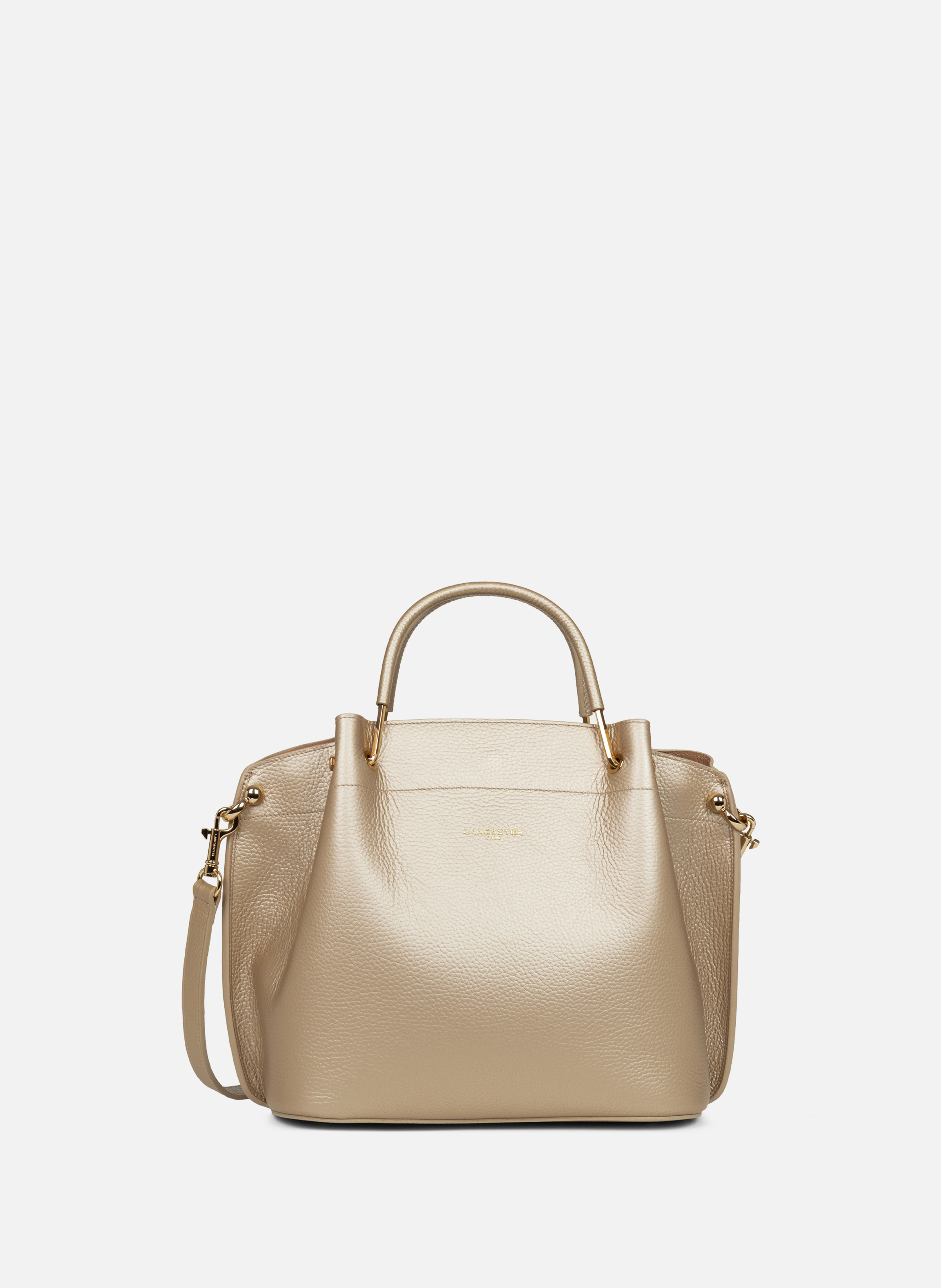 LANCASTER Grand sac à main - foulonné double louisa Doré