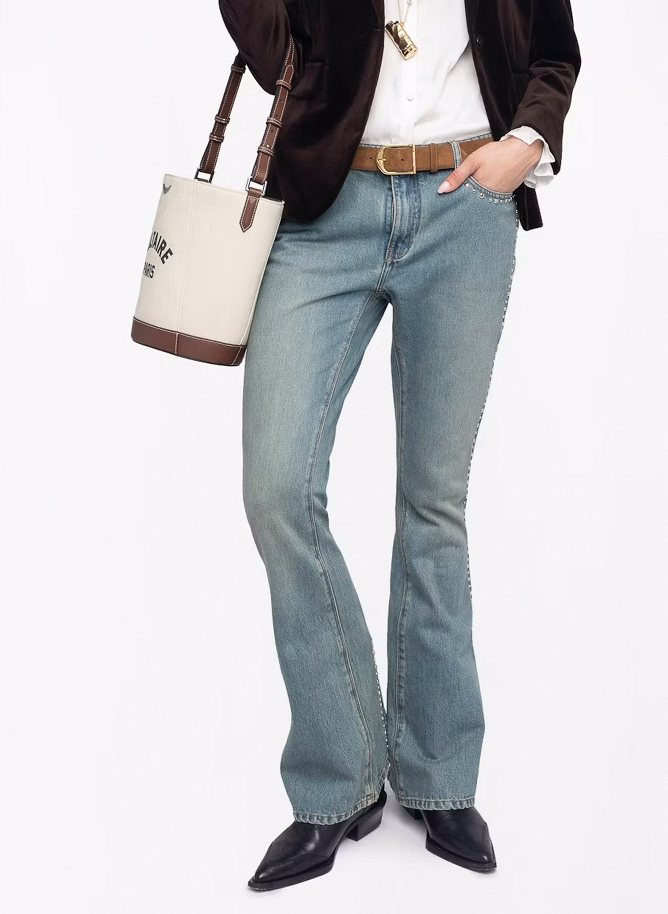 Jean bootcut en coton eclip ZADIG&VOLTAIRE Bleu