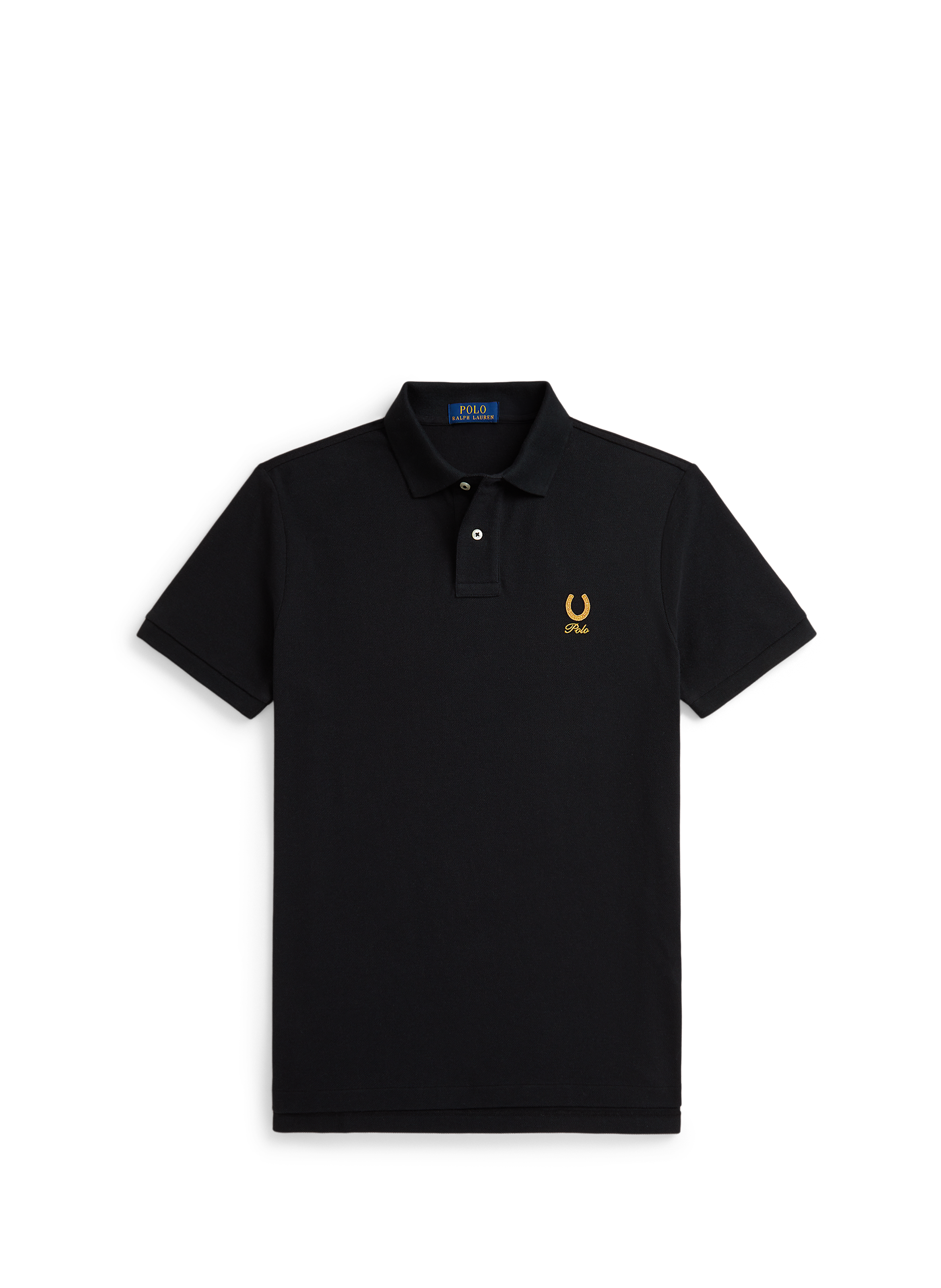 Short-sleeved cotton logo polo POLO RALPH LAUREN Black