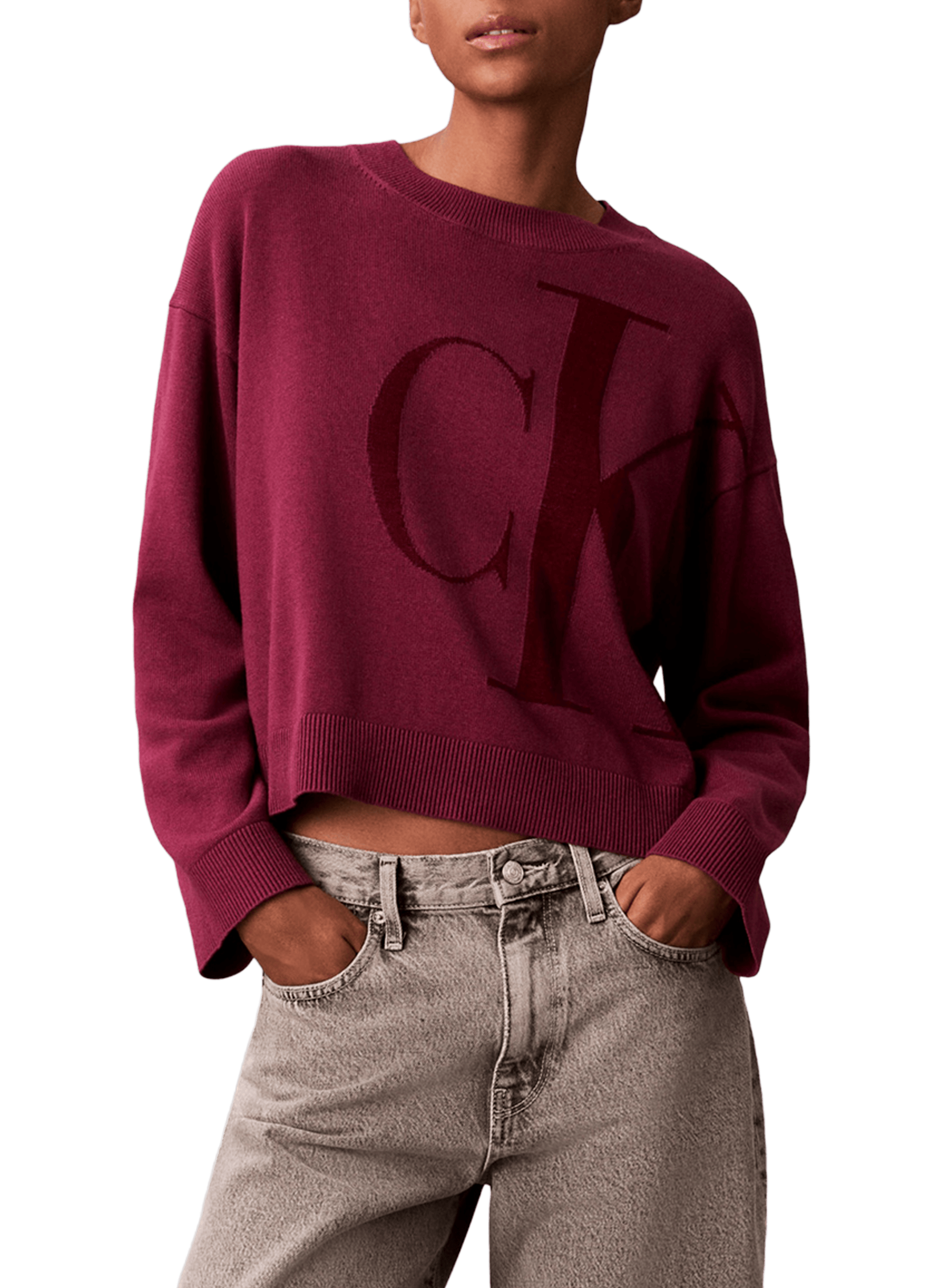 Pull court printed in cotton CALVIN KLEIN Pink