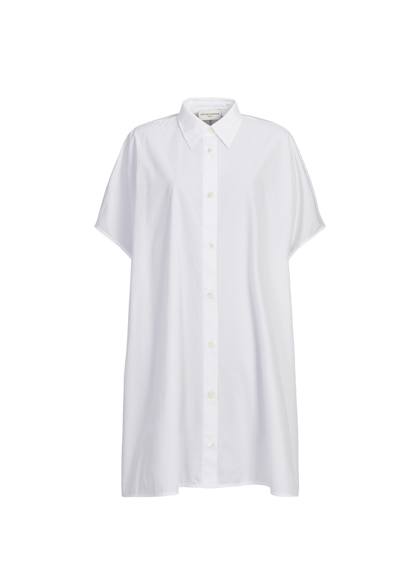 Short Adriel dress in cotton poplin OFFICINE GENERALE White
