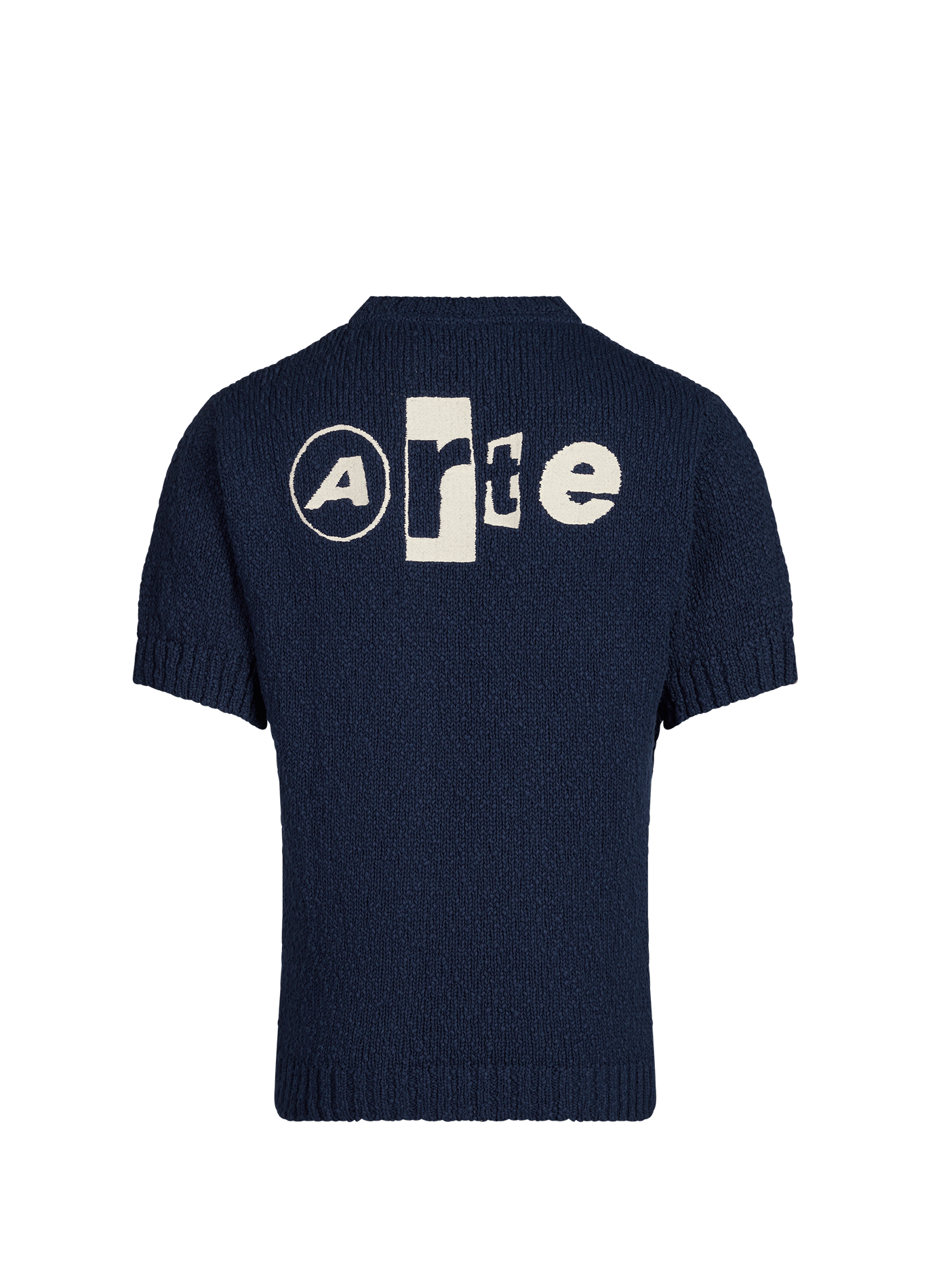 Short-sleeved cotton knit sweater ARTE ANTWERP Blue