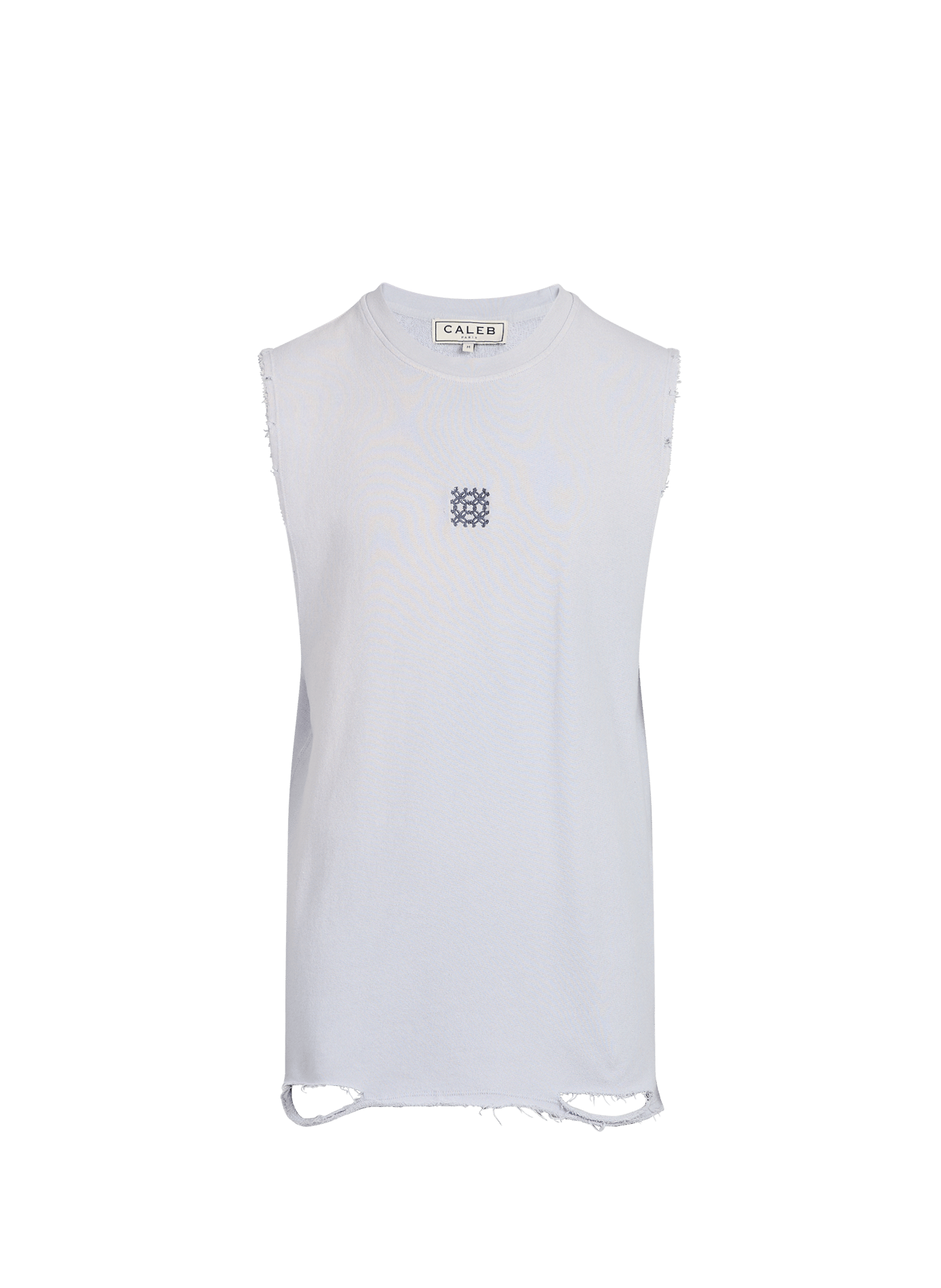 Ripped cotton tank top CALEB Grey