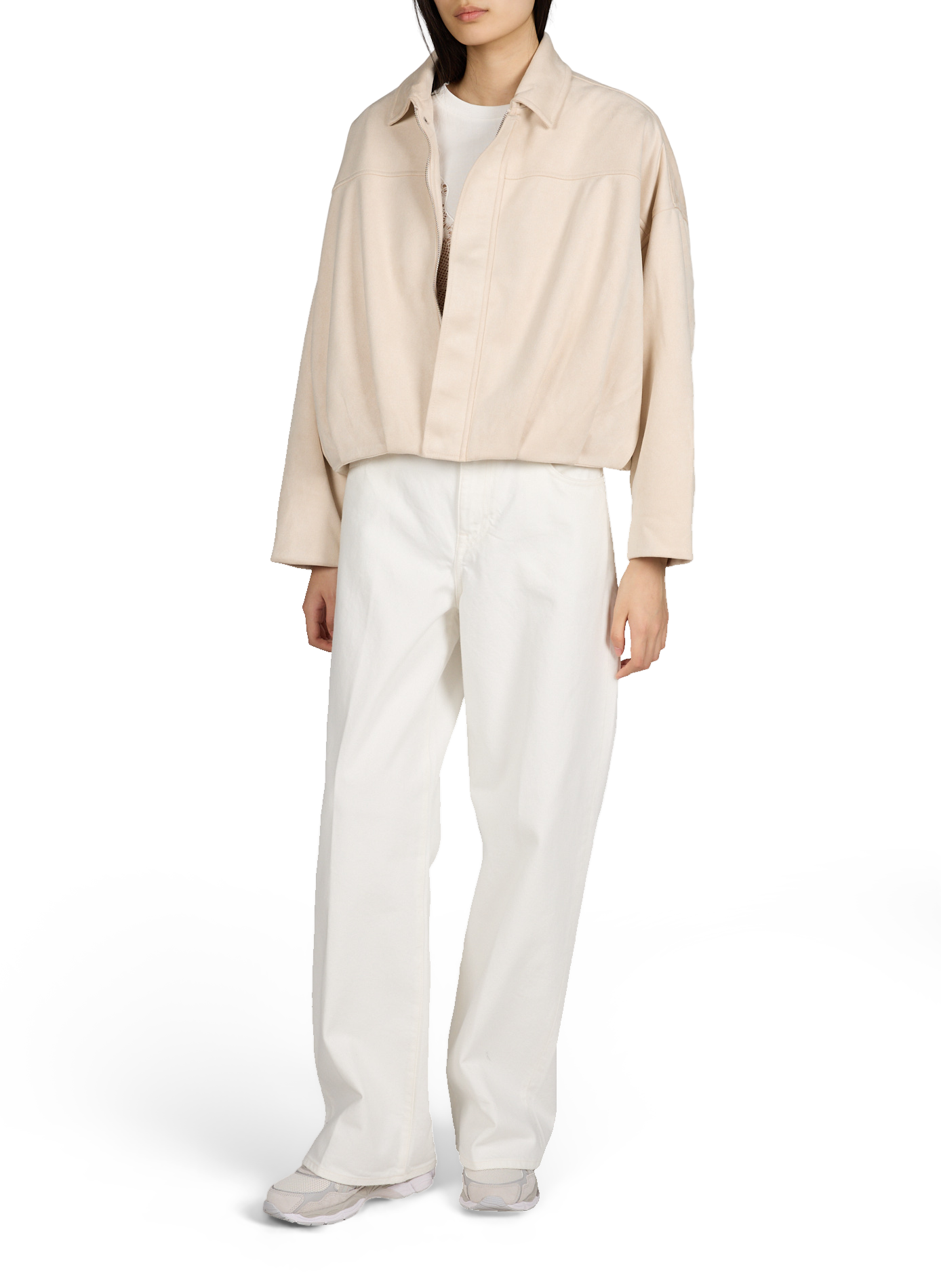 Veste suédée col classique VILA Beige