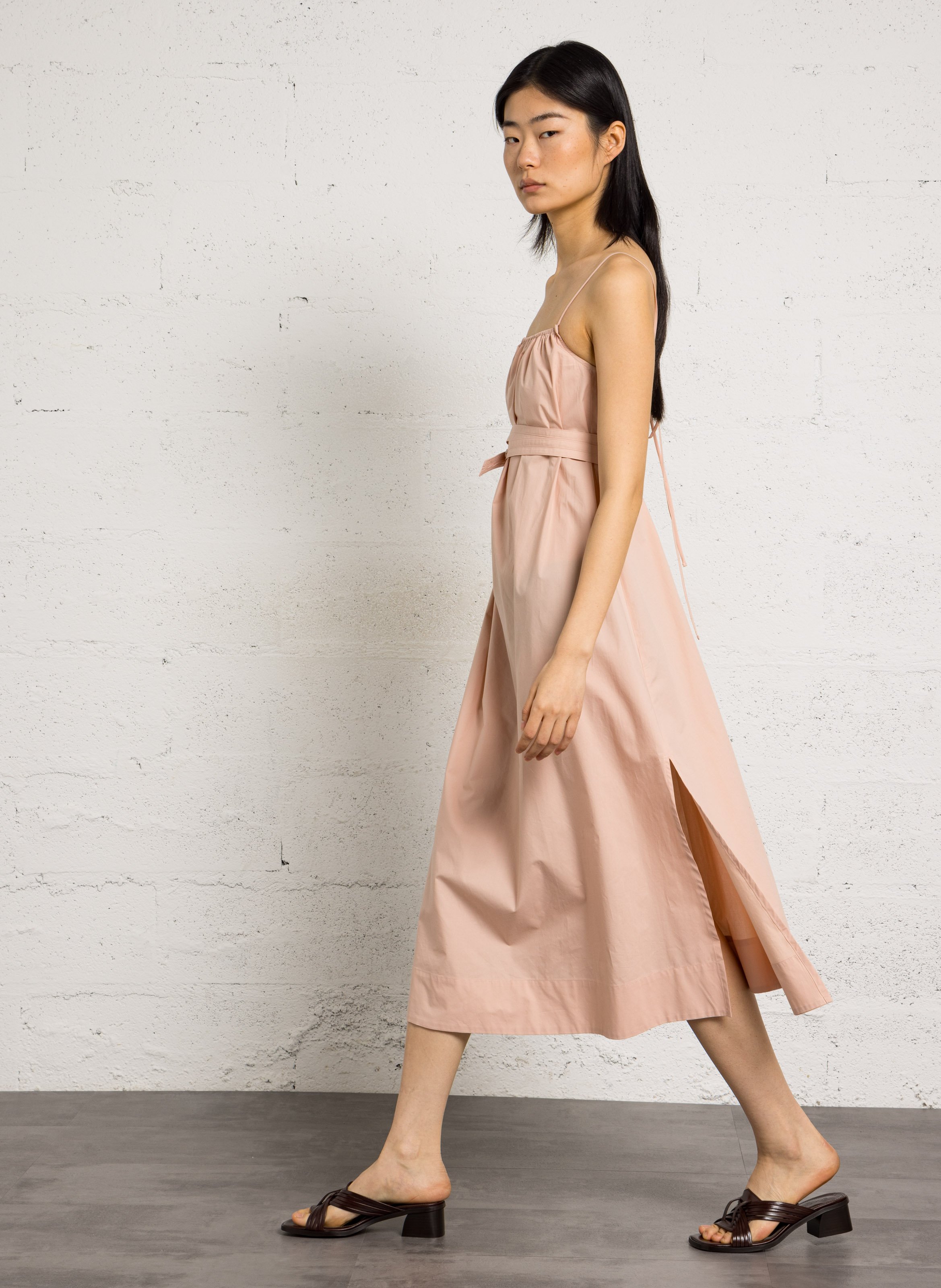 Robe midi en coton bio heidi SOEUR Rose