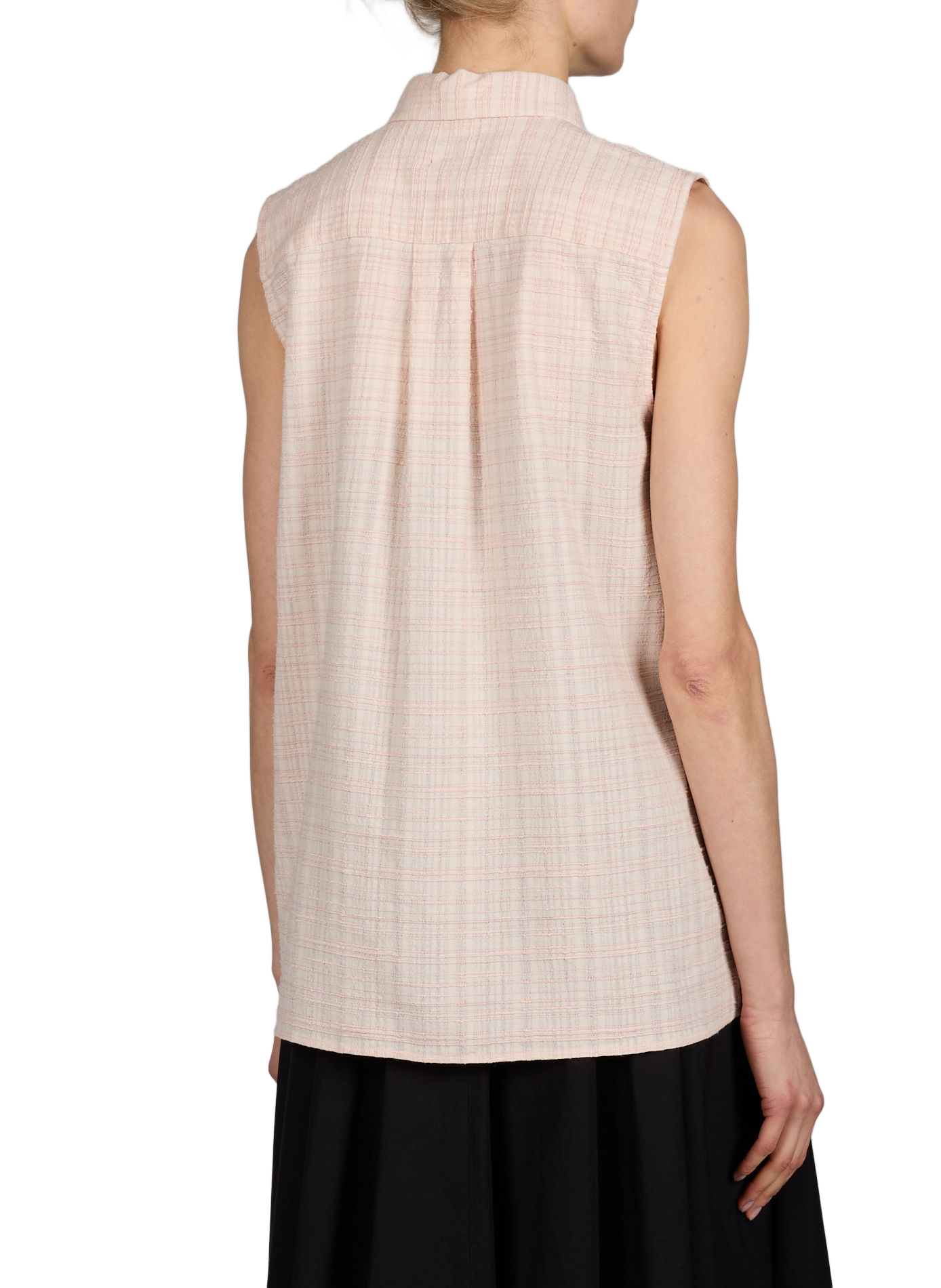 Top sans manches boutonné à rayures OFFICINE GENERALE Rose