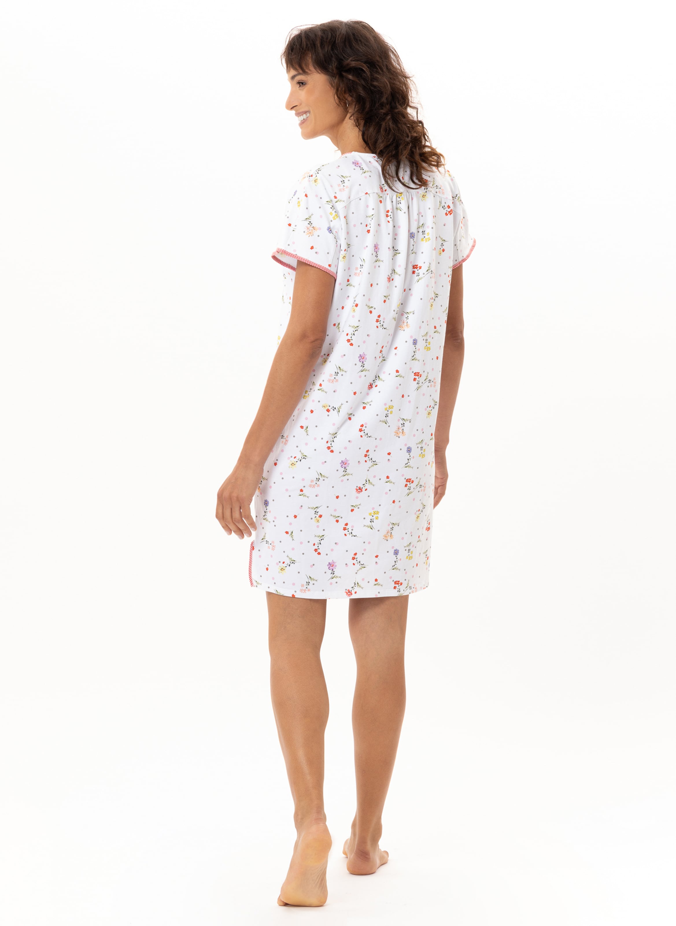 Chemise de nuit en coton daisy 201 LE CHAT Multicolore