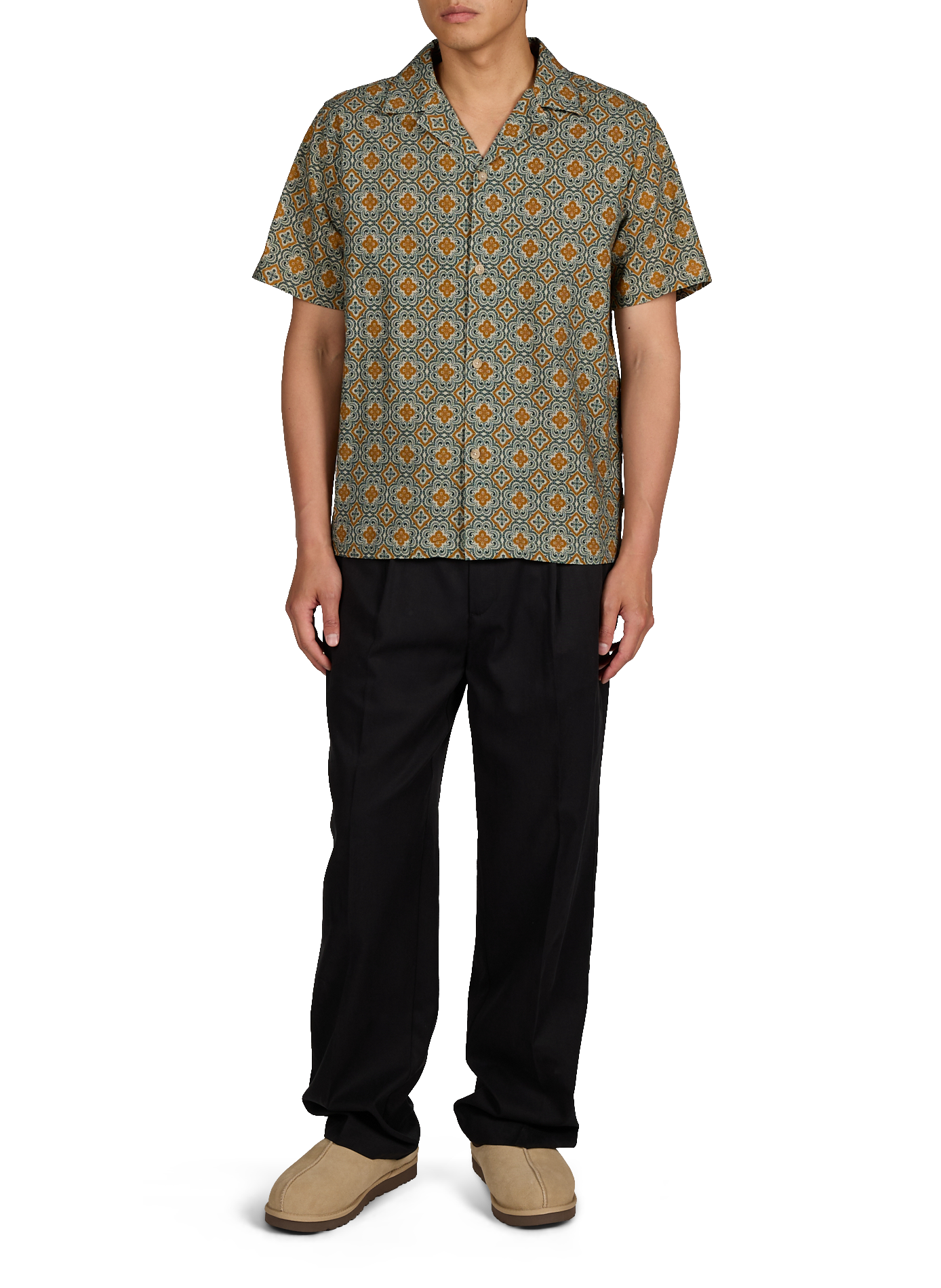 Fur-lined slippers Beige