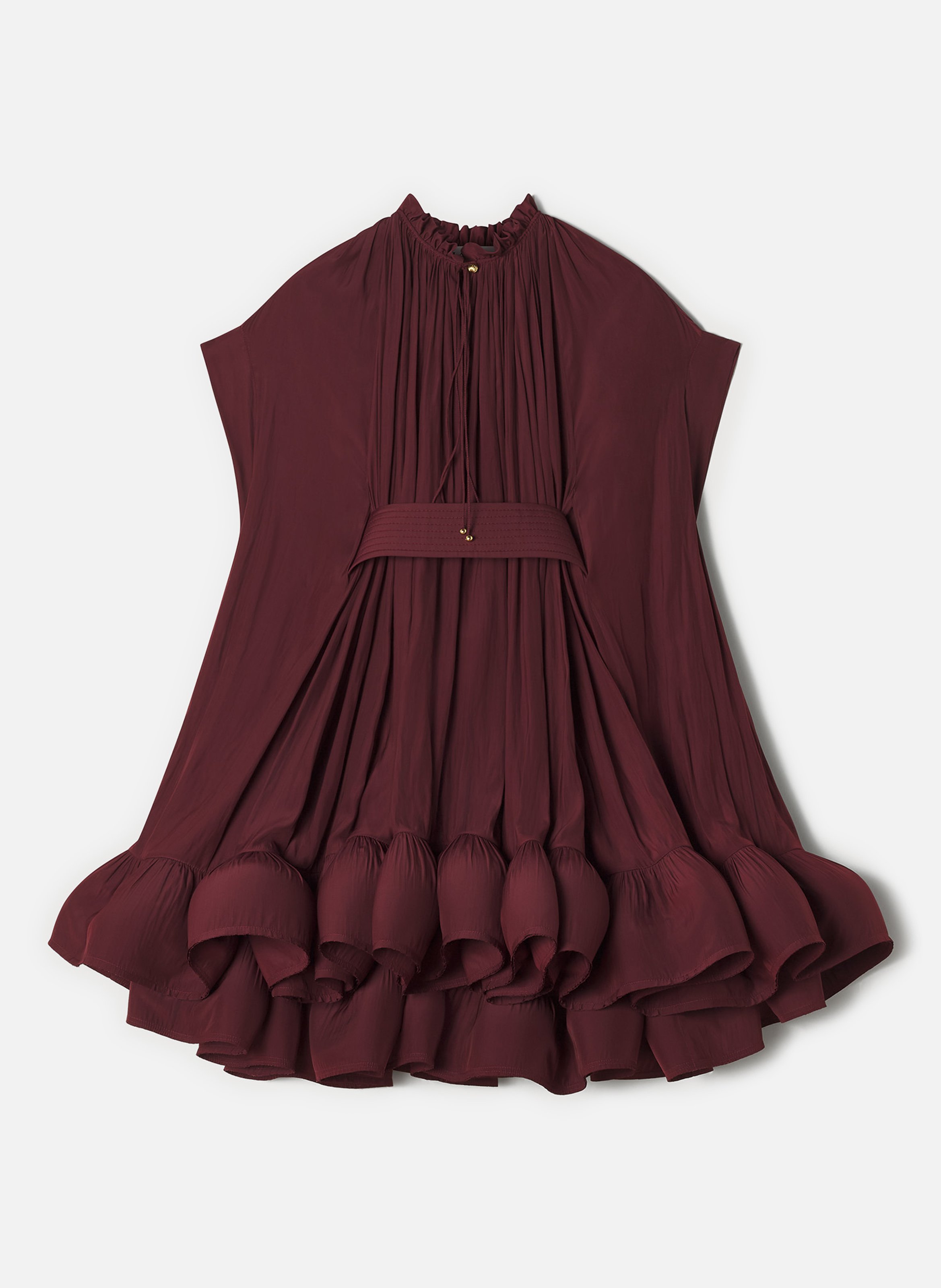 Robe courte en charmeuse LANVIN Rouge