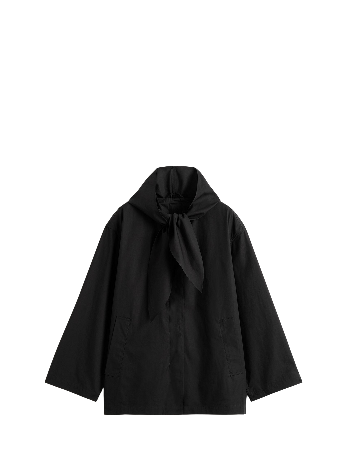Jacke mit Schal-Kragen aus Baumwolle TOTEME Schwarz