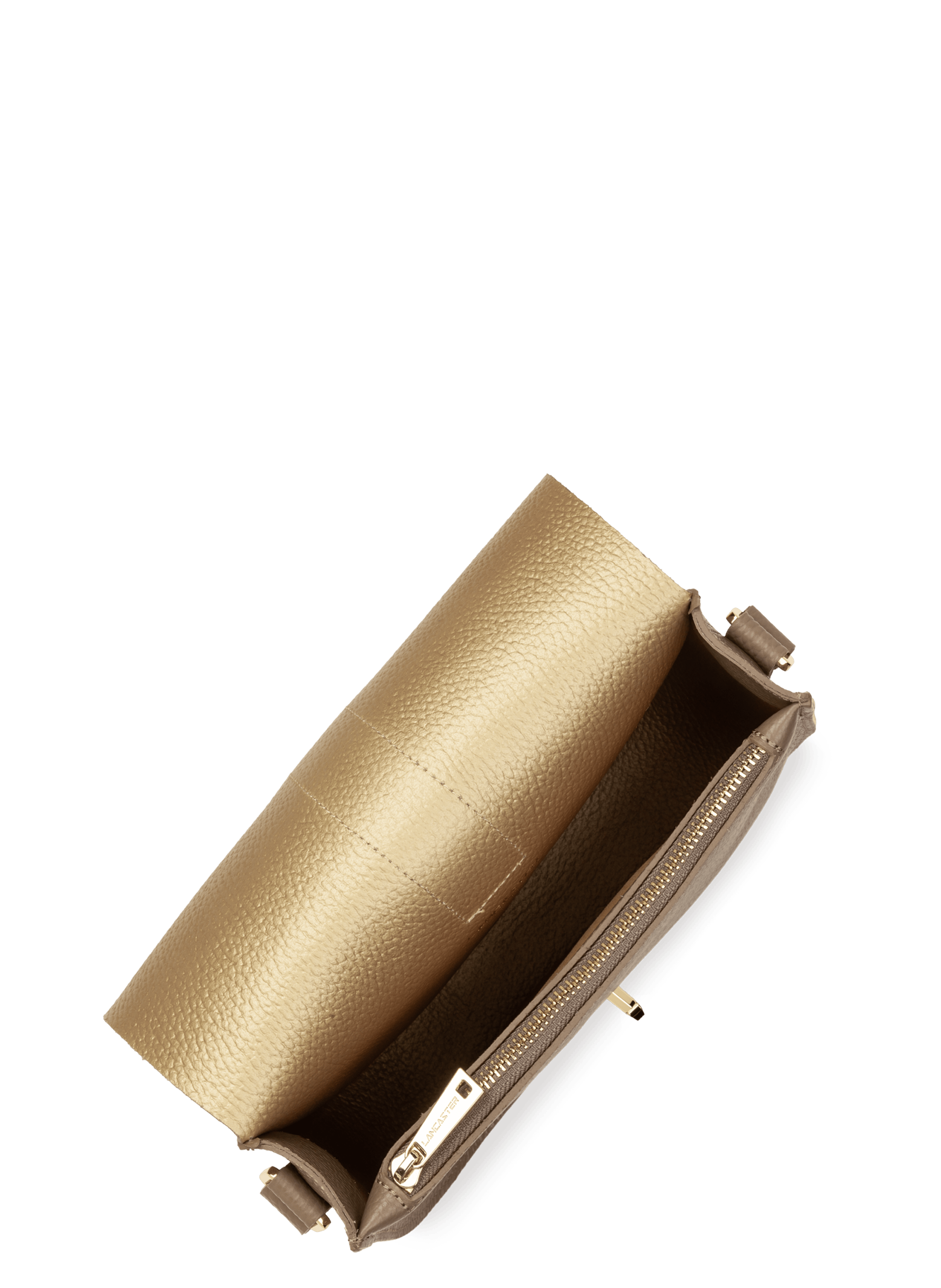 Sac besace - top double LANCASTER Marron