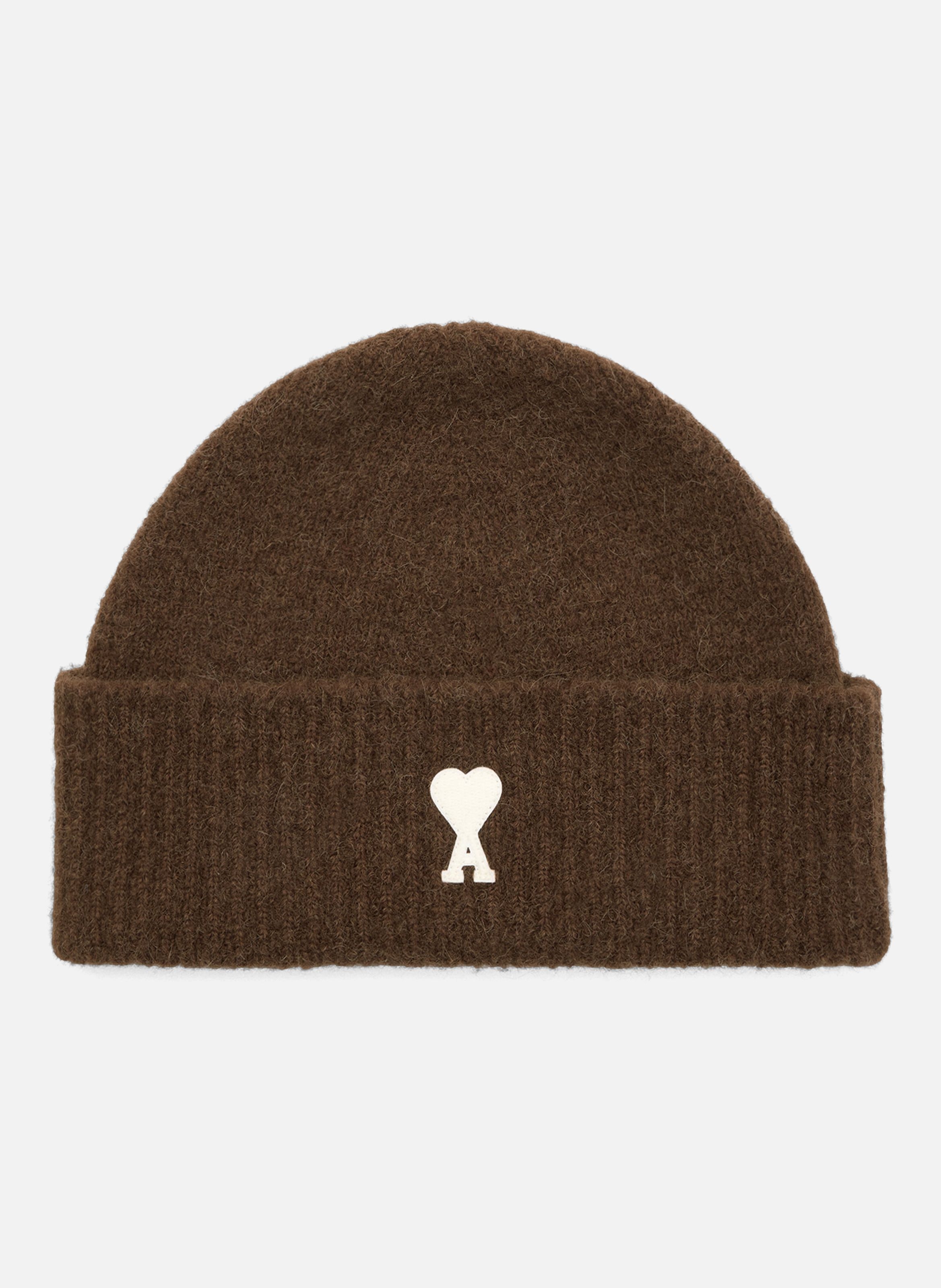 Bonnet unisexe en alpaga ami de coeur AMI PARIS Marron