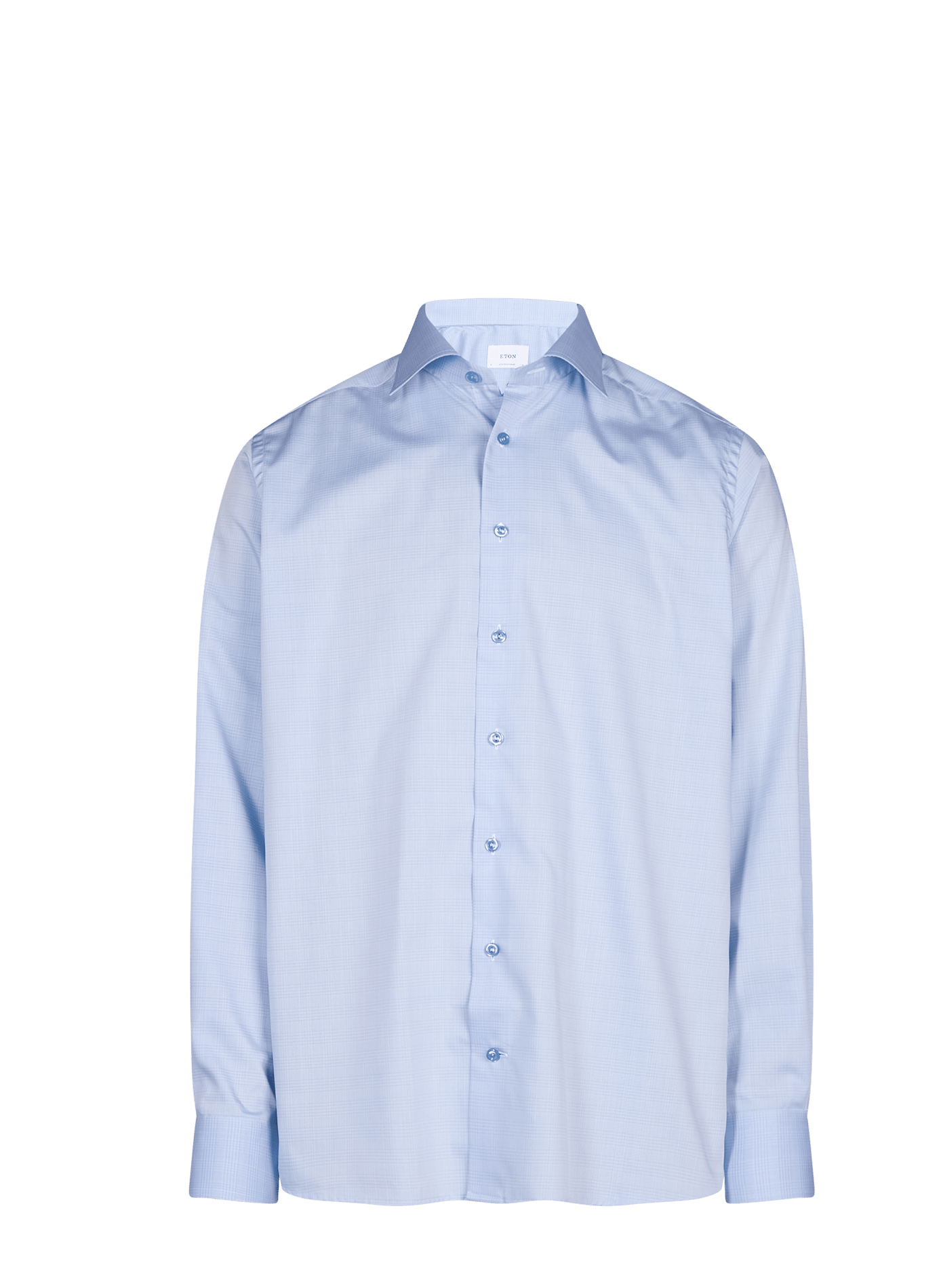 Chemise col classique à carreaux en coton ETON Bleu