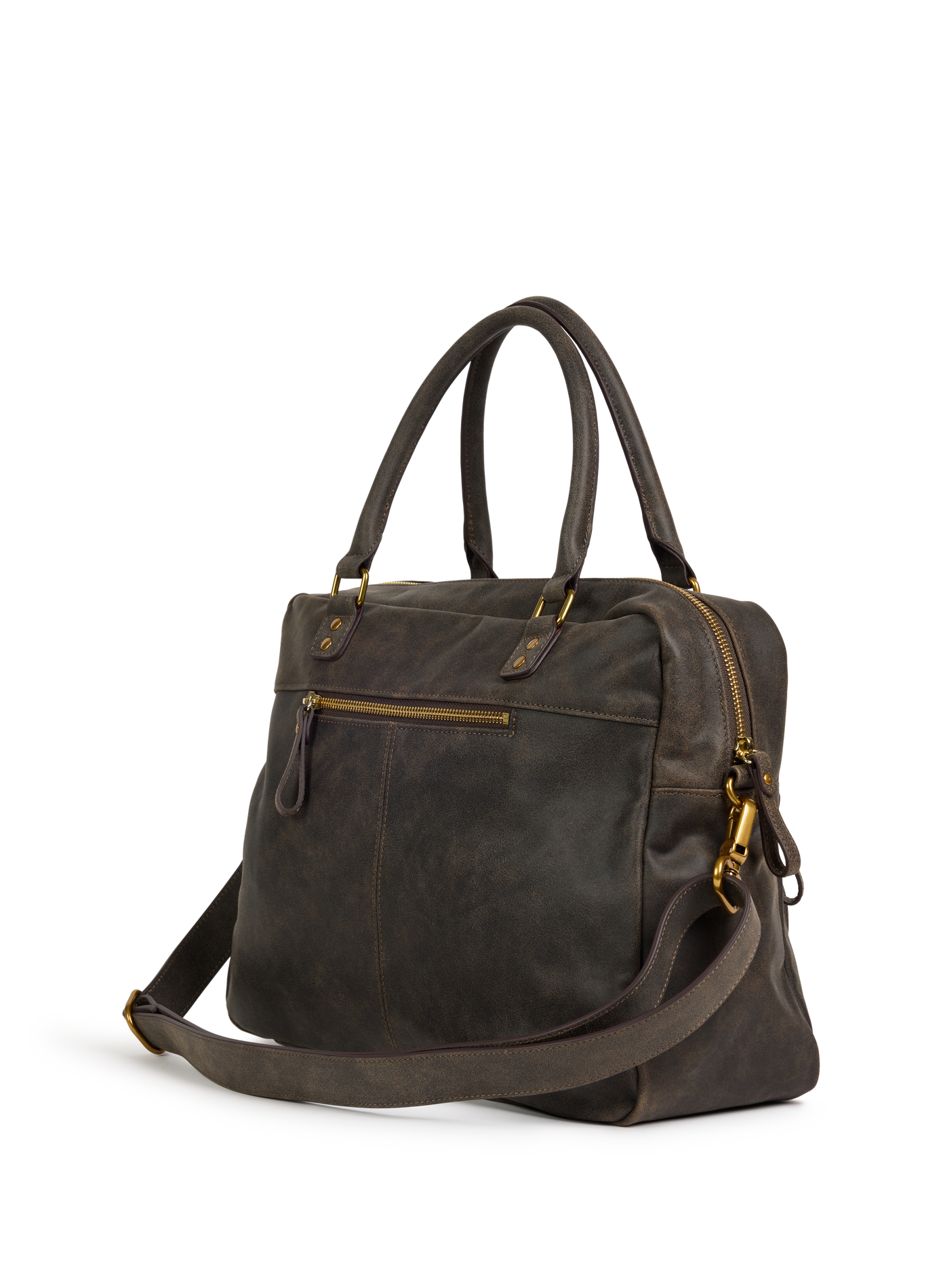 Leather laptop bag NAT & NIN Brown