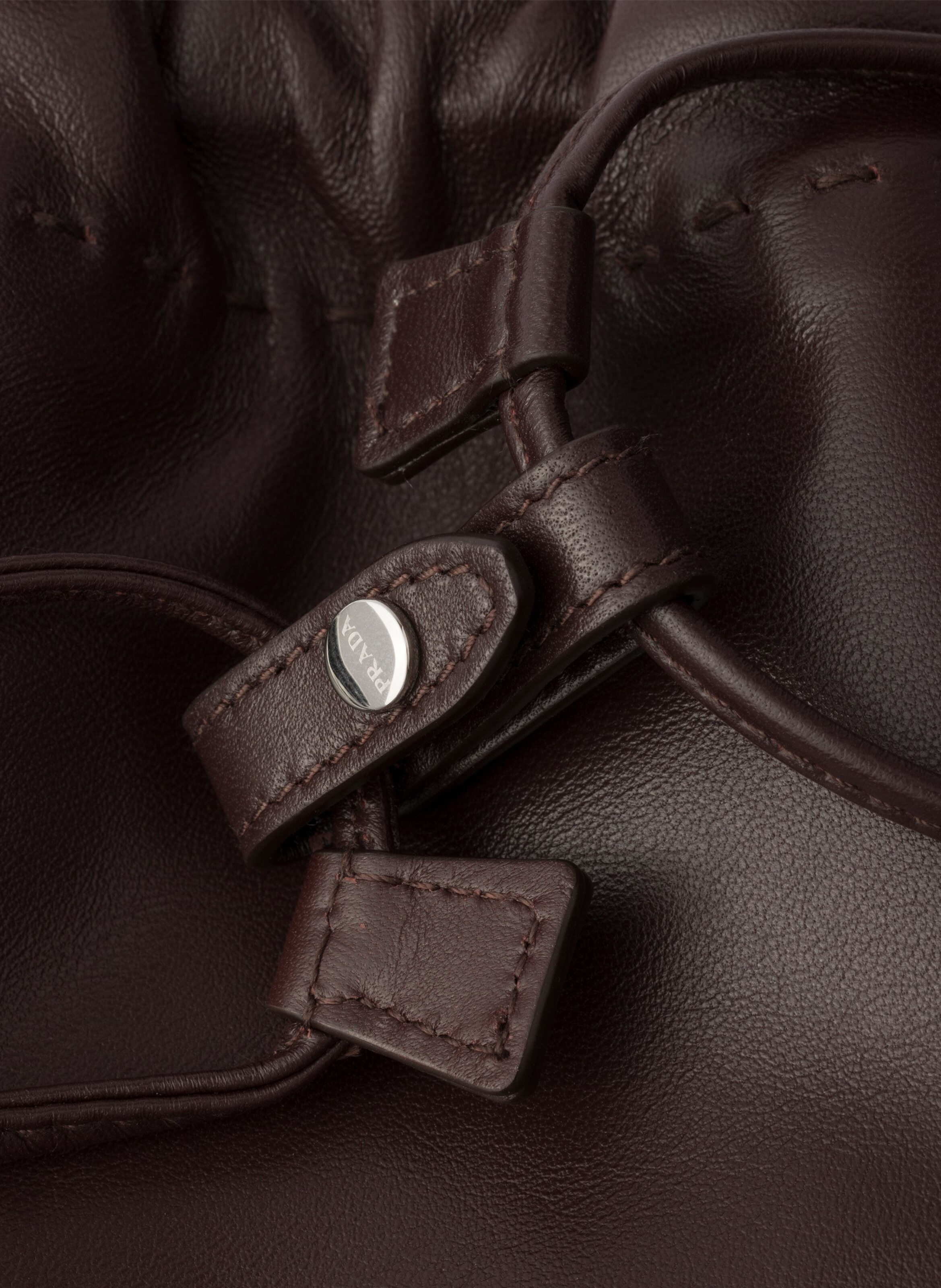 Pochette prada wish en cuir nappa PRADA Marron