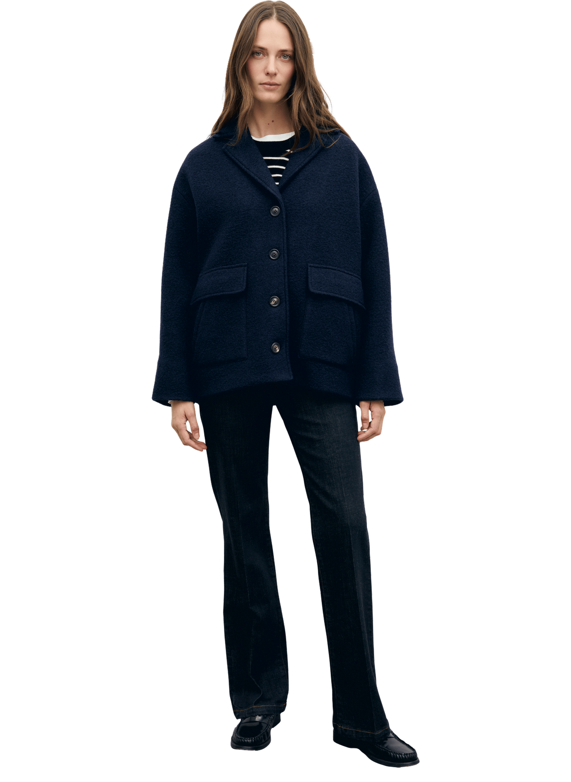 Manteau court en laine vierge - alon GERARD DAREL Bleu