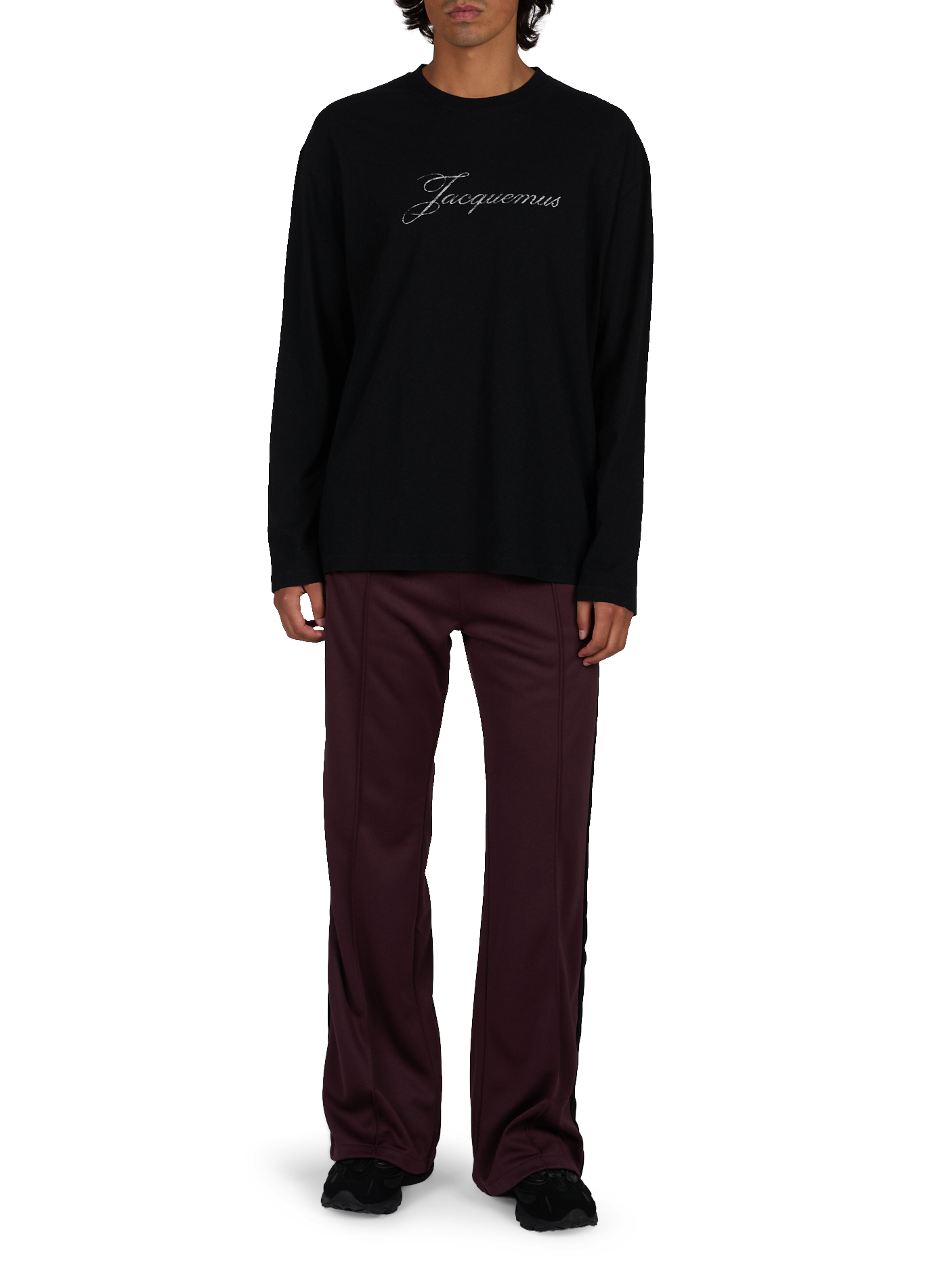 Gerader T-Shirt aus Baumwollmischung JACQUEMUS Schwarz