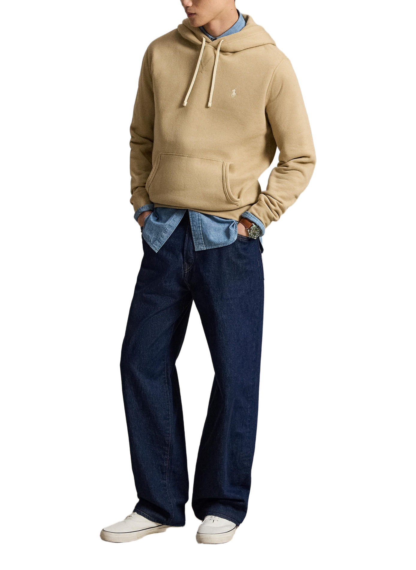 Baumwollkapuzenpullover | Khaki POLO RALPH LAUREN Herren