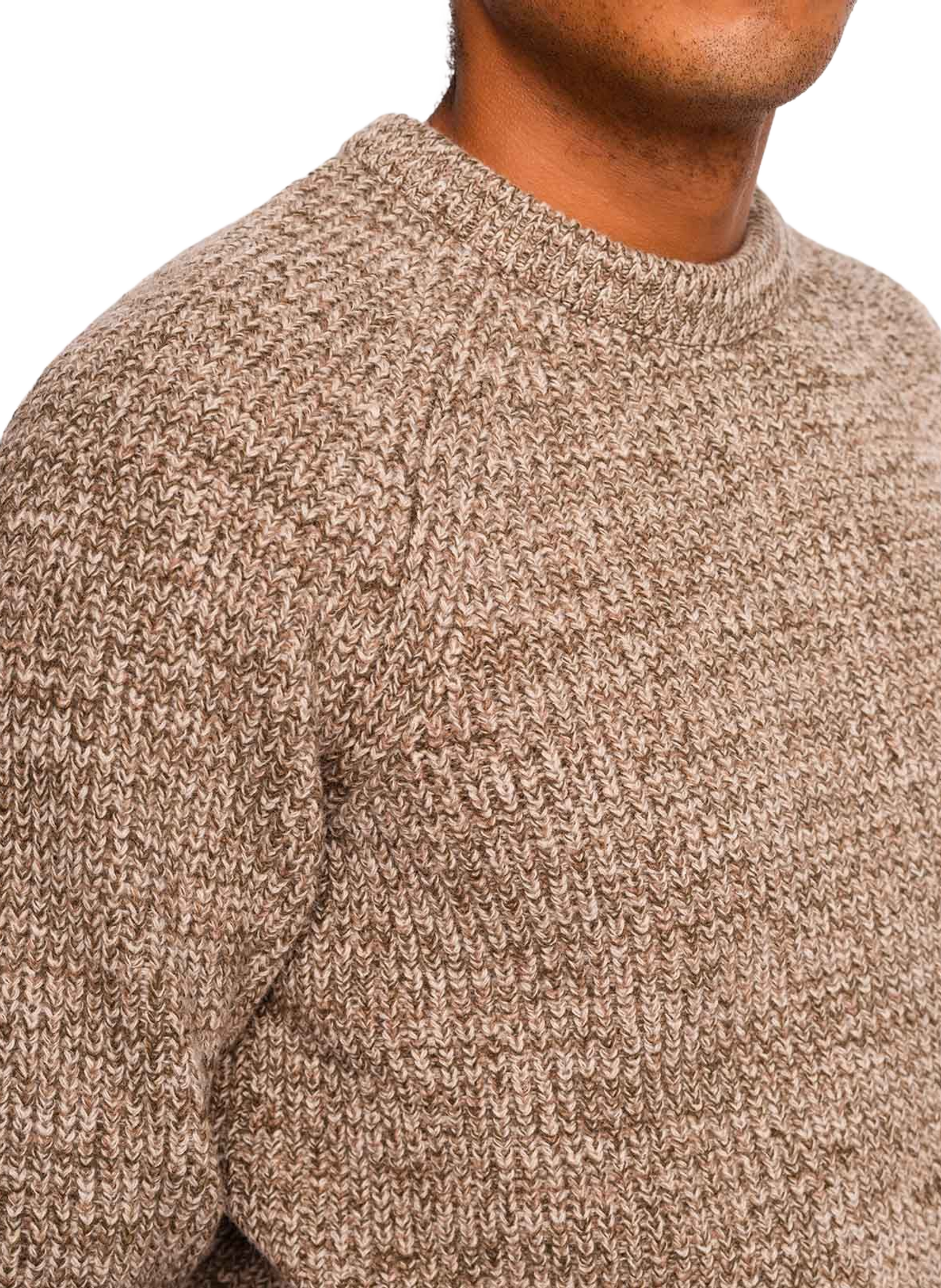 Pull col rond en laine OLOW Beige