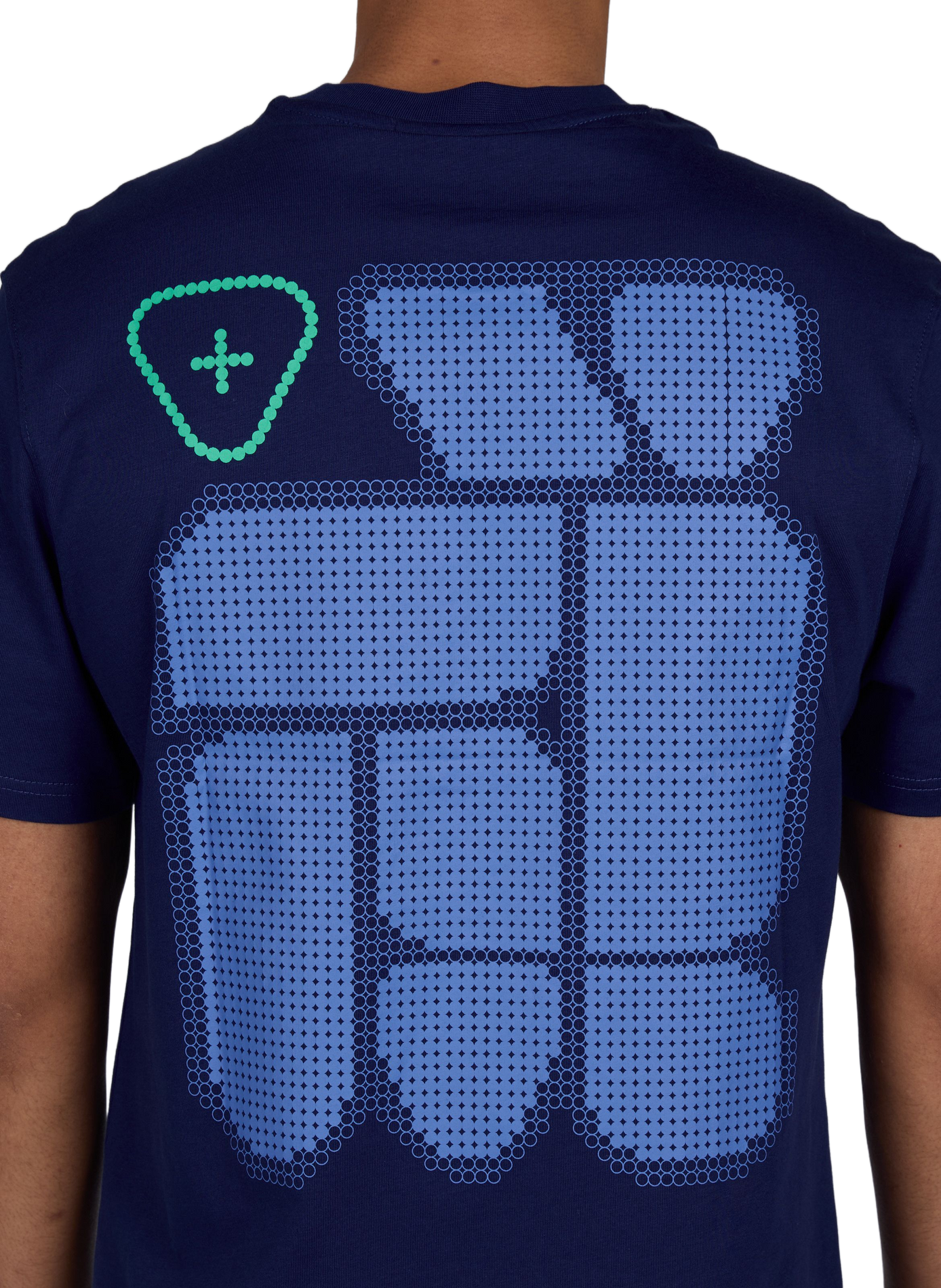 Leongeo straight-fit crew-neck printed cotton T-shirt GERTRUDE Blue