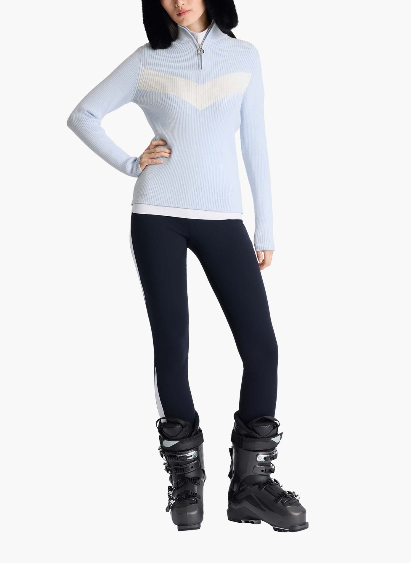 Pull andromede col montant coupe ajustée FUSALP Bleu