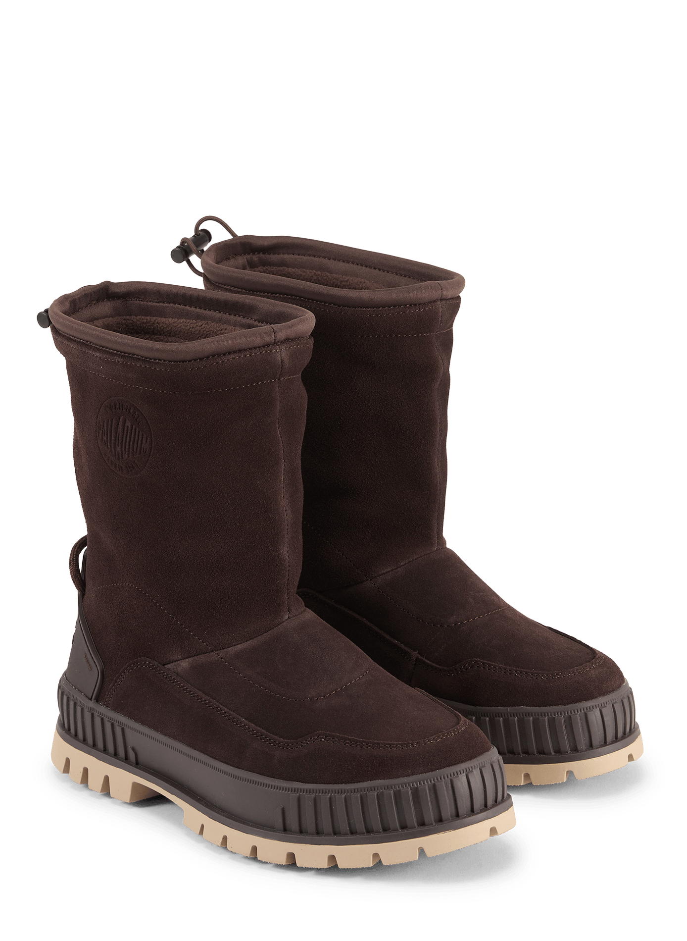 Pallashock suede leather ankle boots PALLADIUM Brown