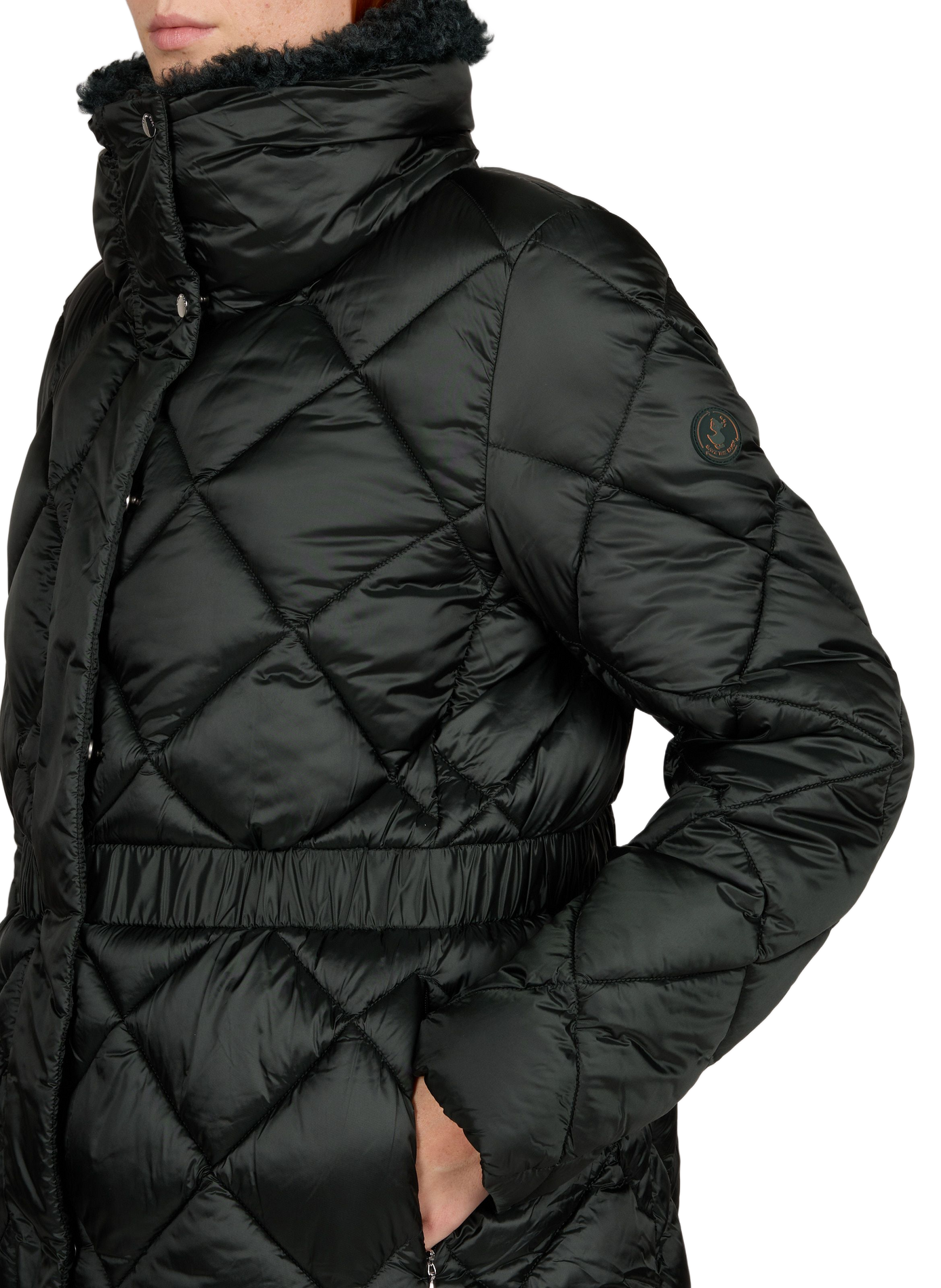 Gerade Daunenjacke mit Stehkragen SAVE THE DUCK Khaki