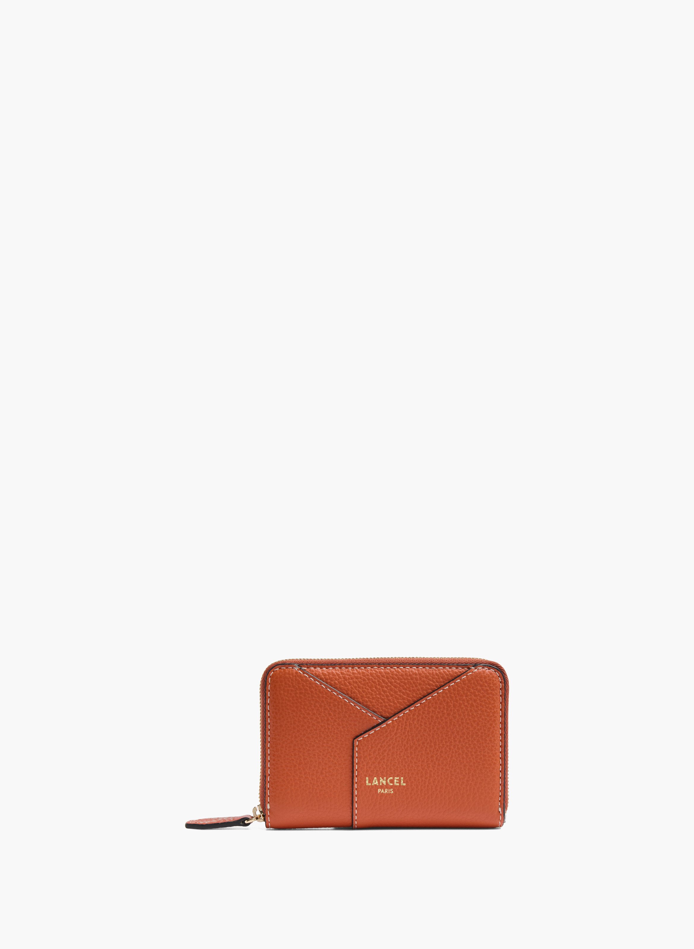 Portefeuille petit format à fermeture éclair enveloppe de lancel, orange LANCEL Orange
