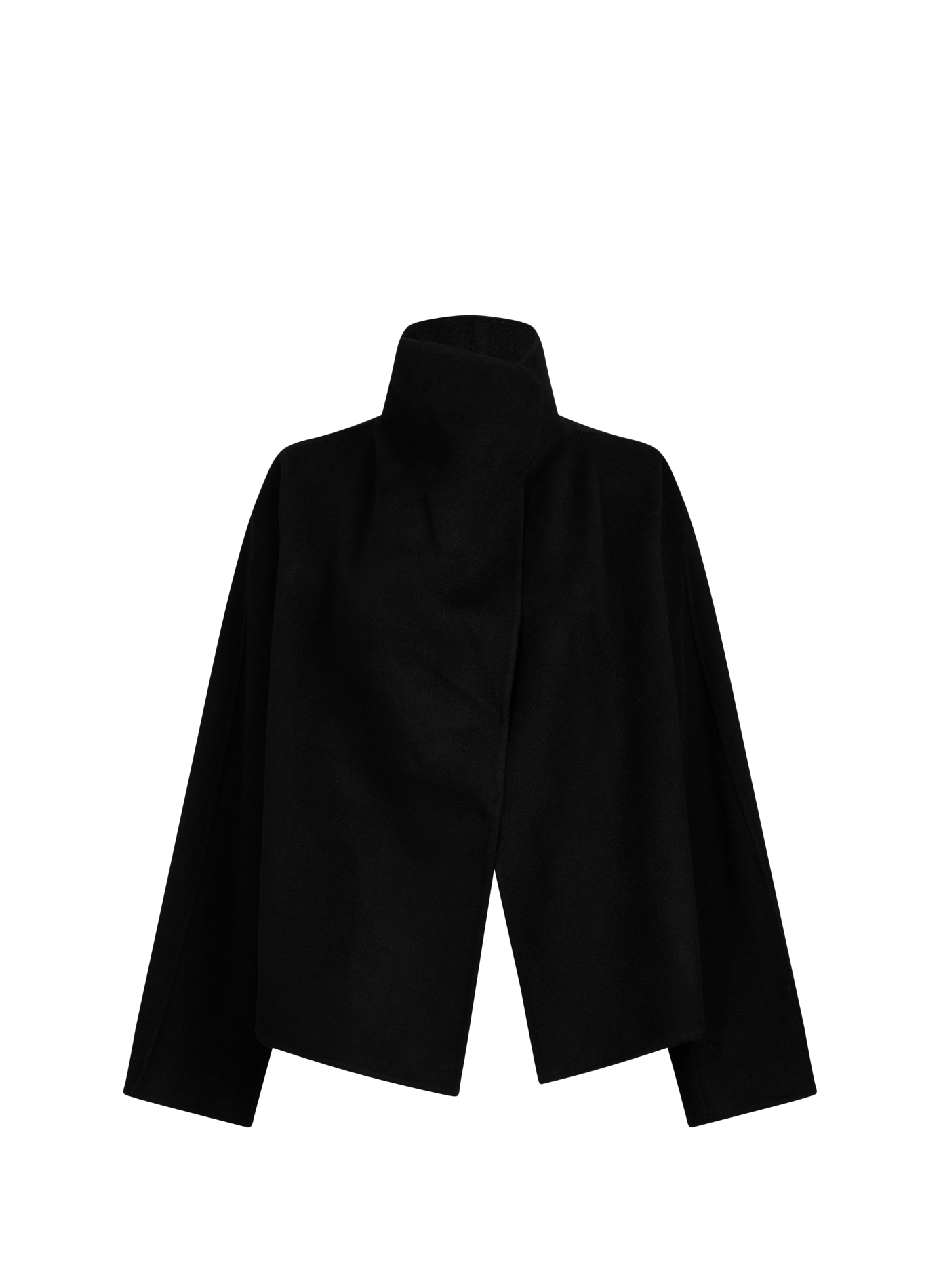 Cadie coat in wool and cashmere ALMADA Black
